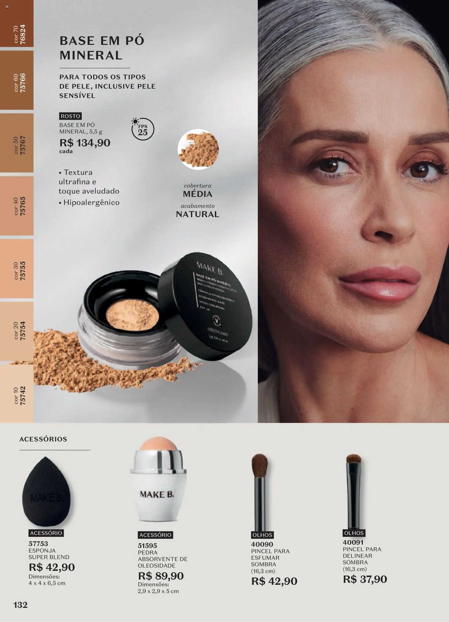 O Boticário Folheto - válido de 29/06/2026 | Página: 136 | Produtos: Pincel, Esponja, Base, Absorvente