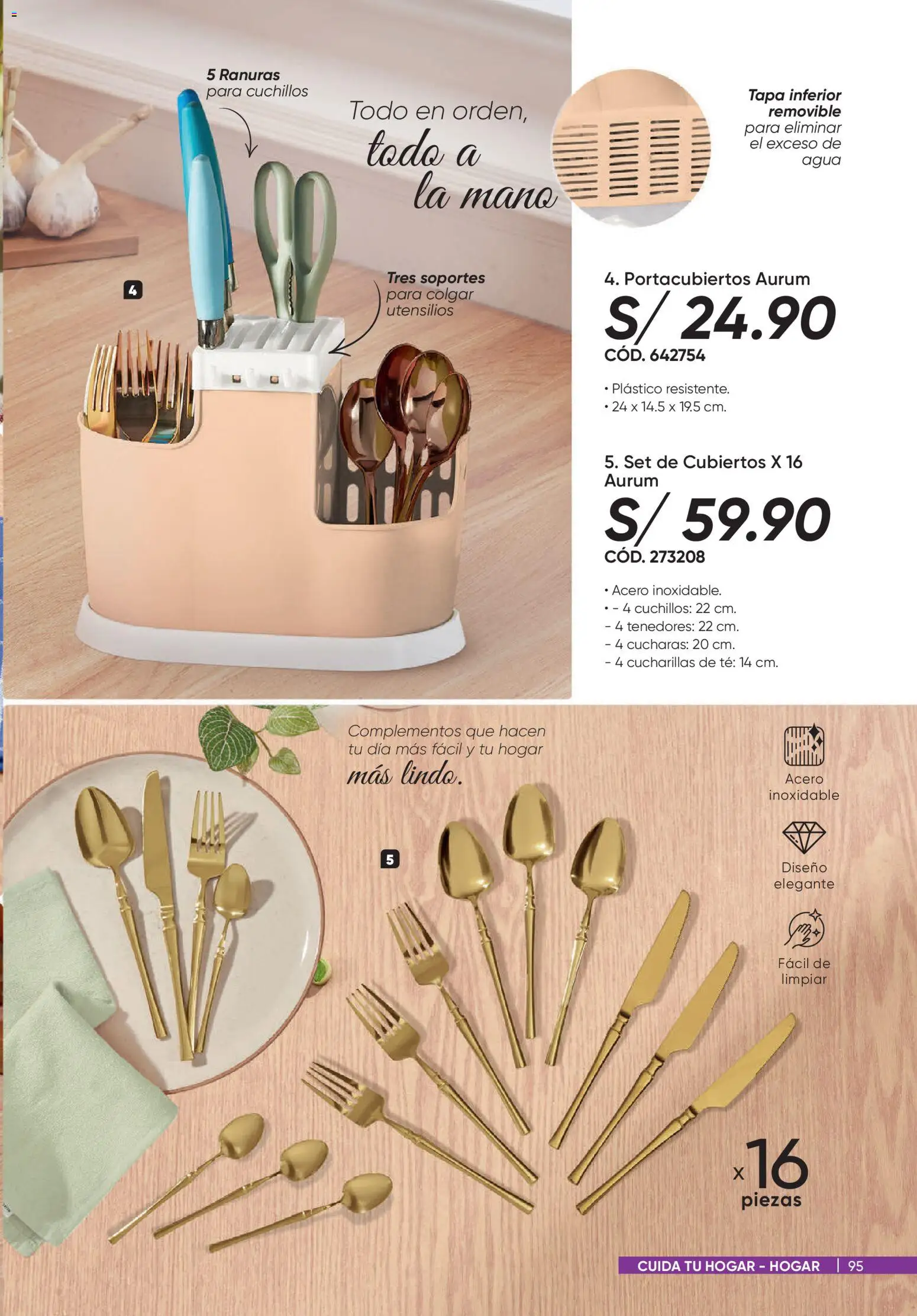 Catálogo Azzorti válido desde 31/08/2026 | Página: 95 | Productos: Cuchillos, Tapa, Té, Agua