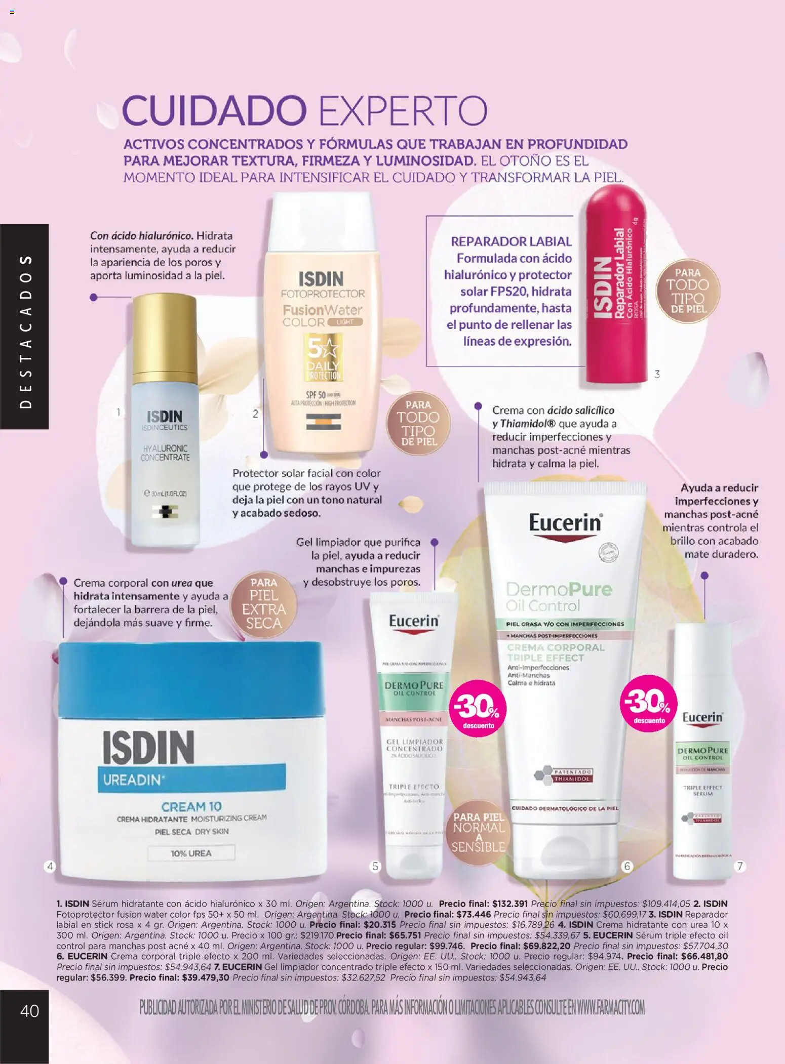 Farmacity catálogo │ válido desde el 30.04.2026 | Página: 40 | Productos: Mate, Serum, Limpiador, Crema
