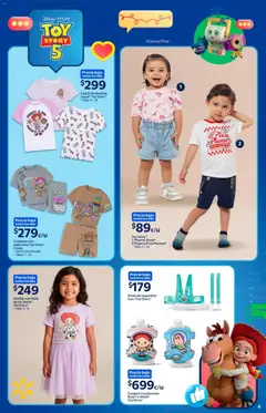 Vista previa de Walmart folleto Toy Story, nuevo folleto de la tienda, válido en México a partir del 08.06.2026 | Página: 4 | Productos: Pizza, Vestido, Playera, Conjunto