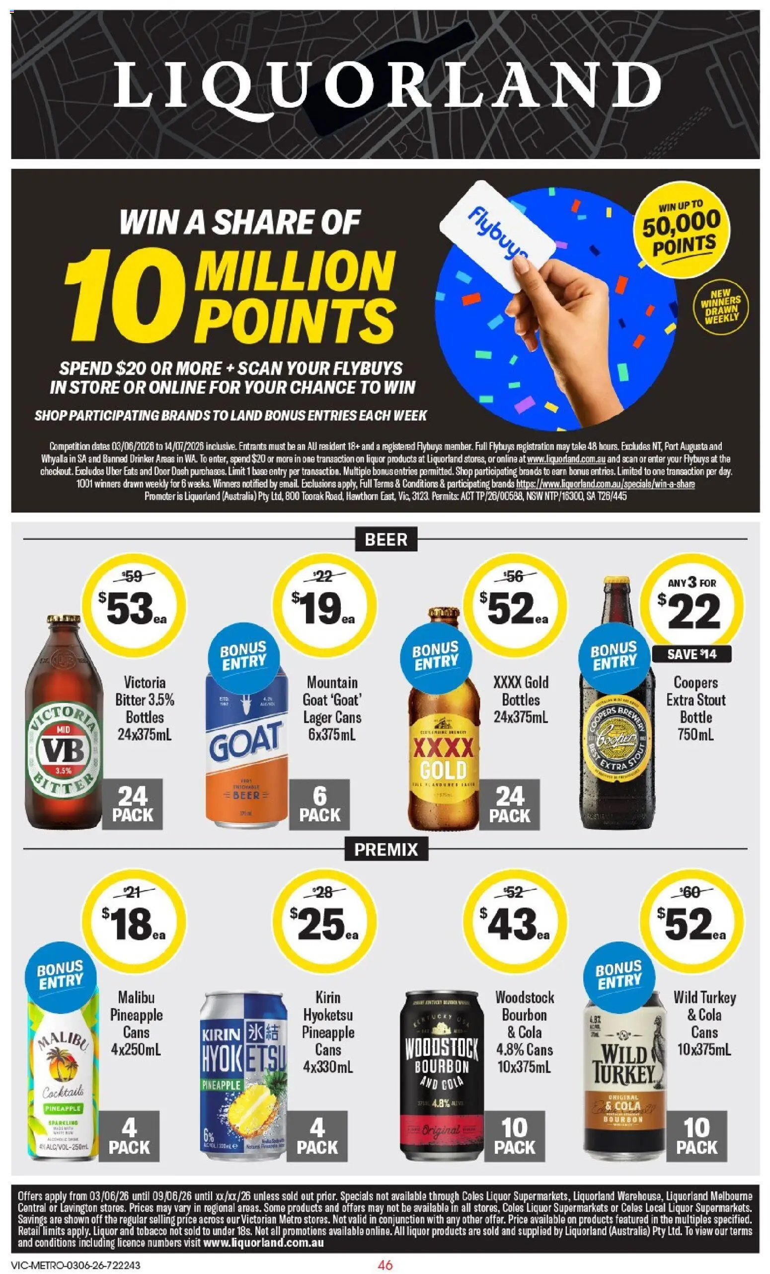 Coles catalogue - valid from 03.06.2026 | Page: 47 | Products: Door, Beer, Pineapple, Bourbon