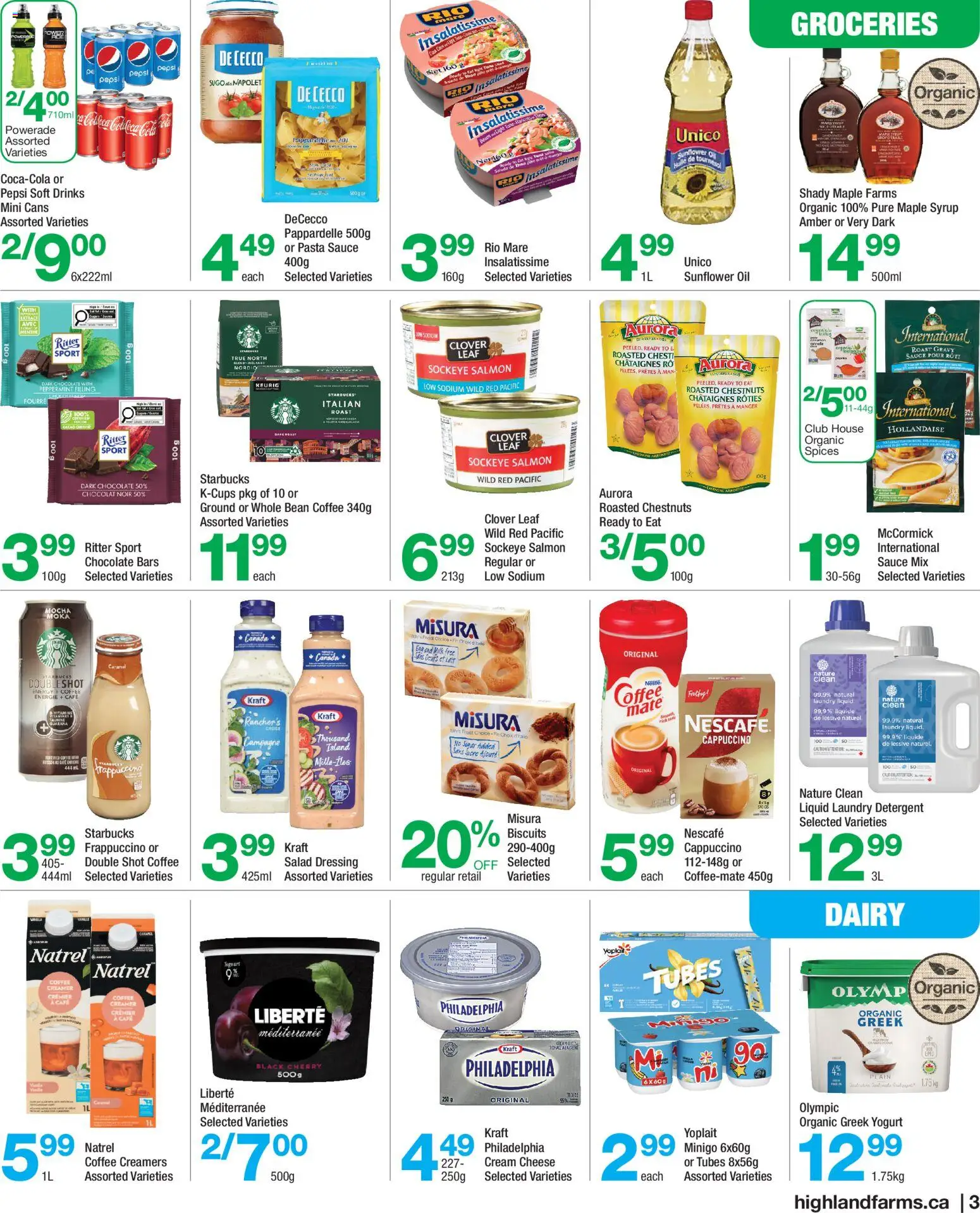 Highland Farms flyer valid from Sep 24, 2026 | Page: 3 | Products: Roast, Cappuccino, Yogurt, Oil