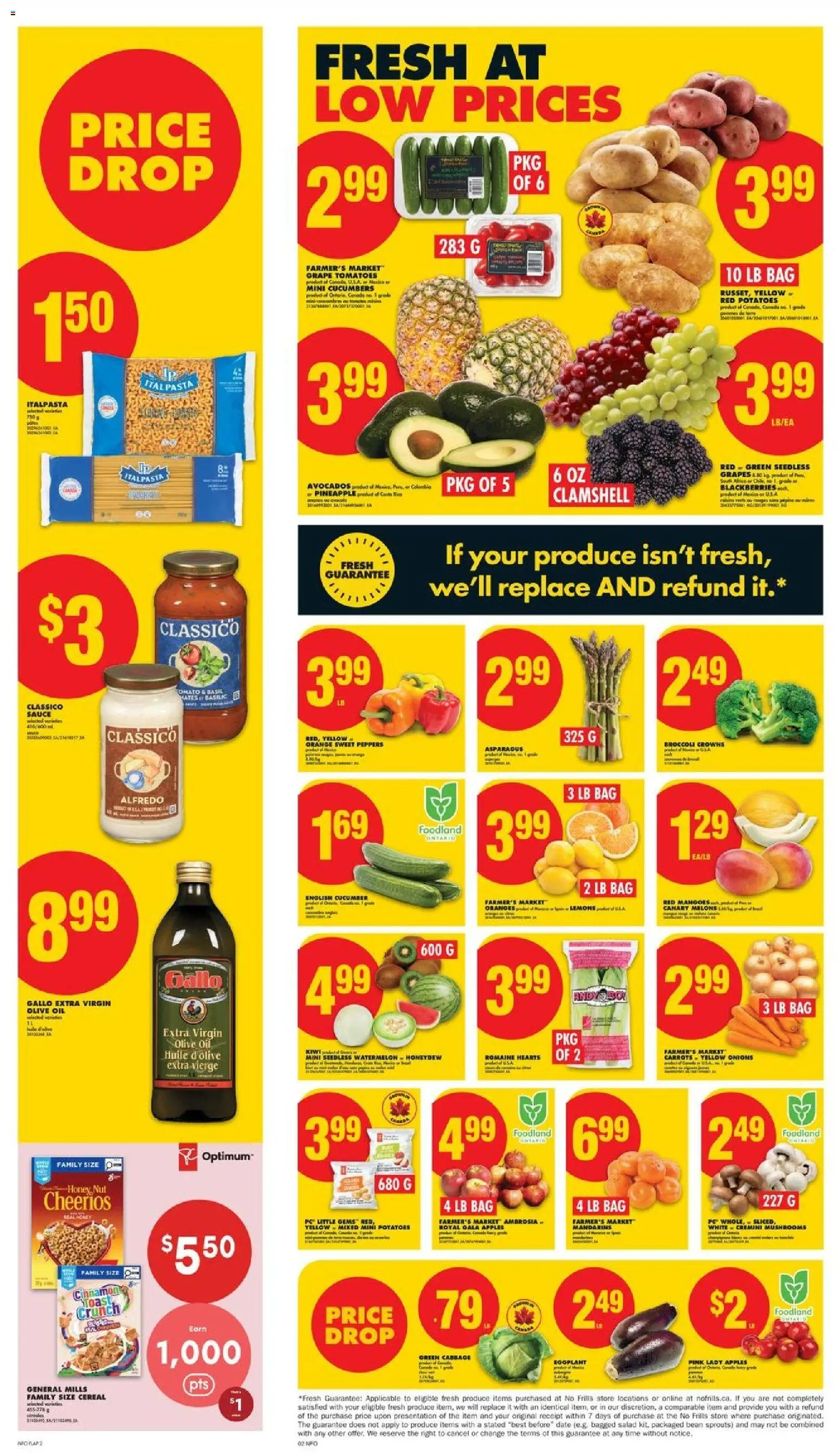 No Frills flyer valid from 05.03.2026 | Page: 2 | Products: Pineapple, Kiwi, Potatoes, Oil