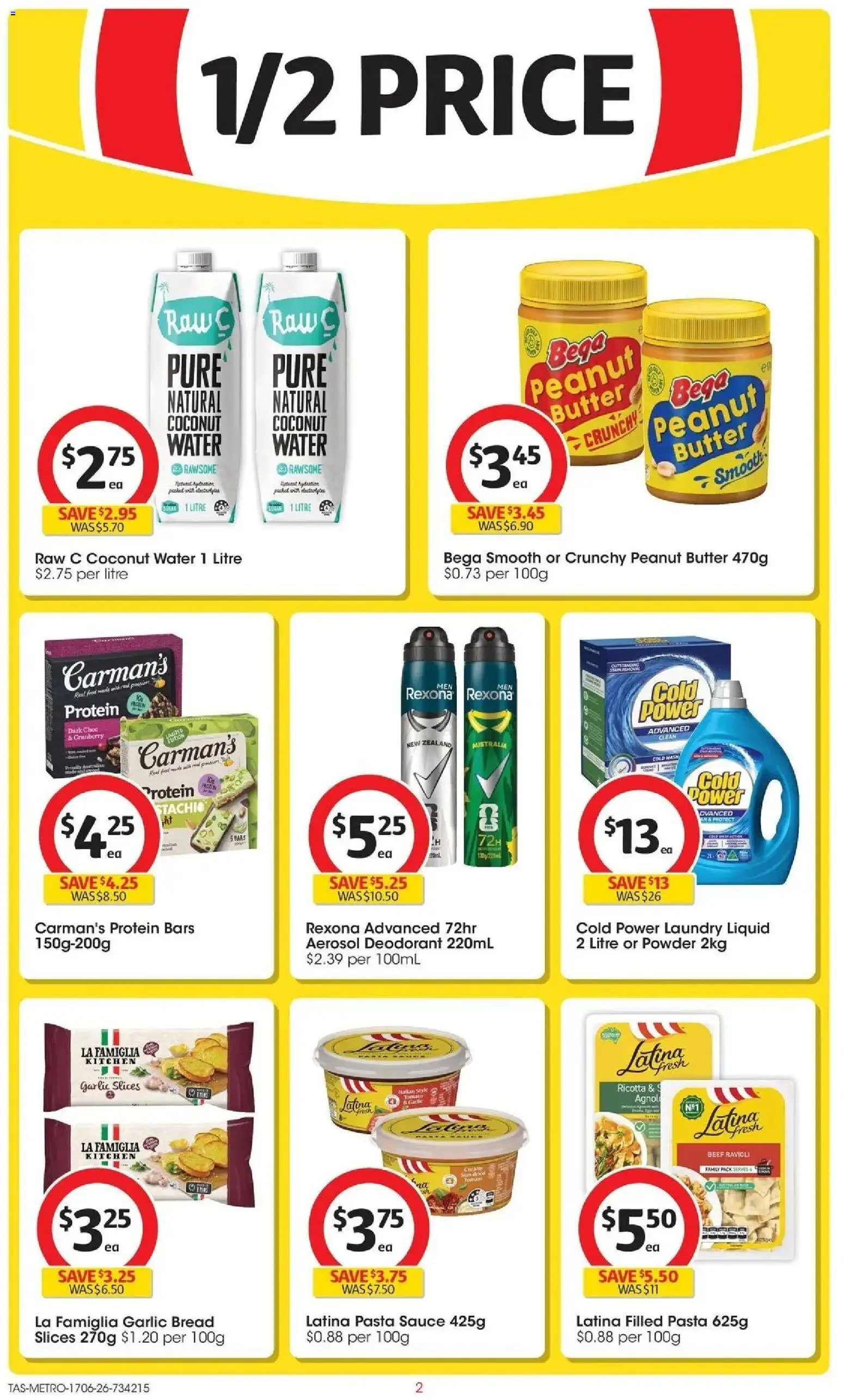 Coles catalogue - valid from 16.06.2026 | Page: 2 | Products: Deodorant, Sauce, Garlic, Laundry