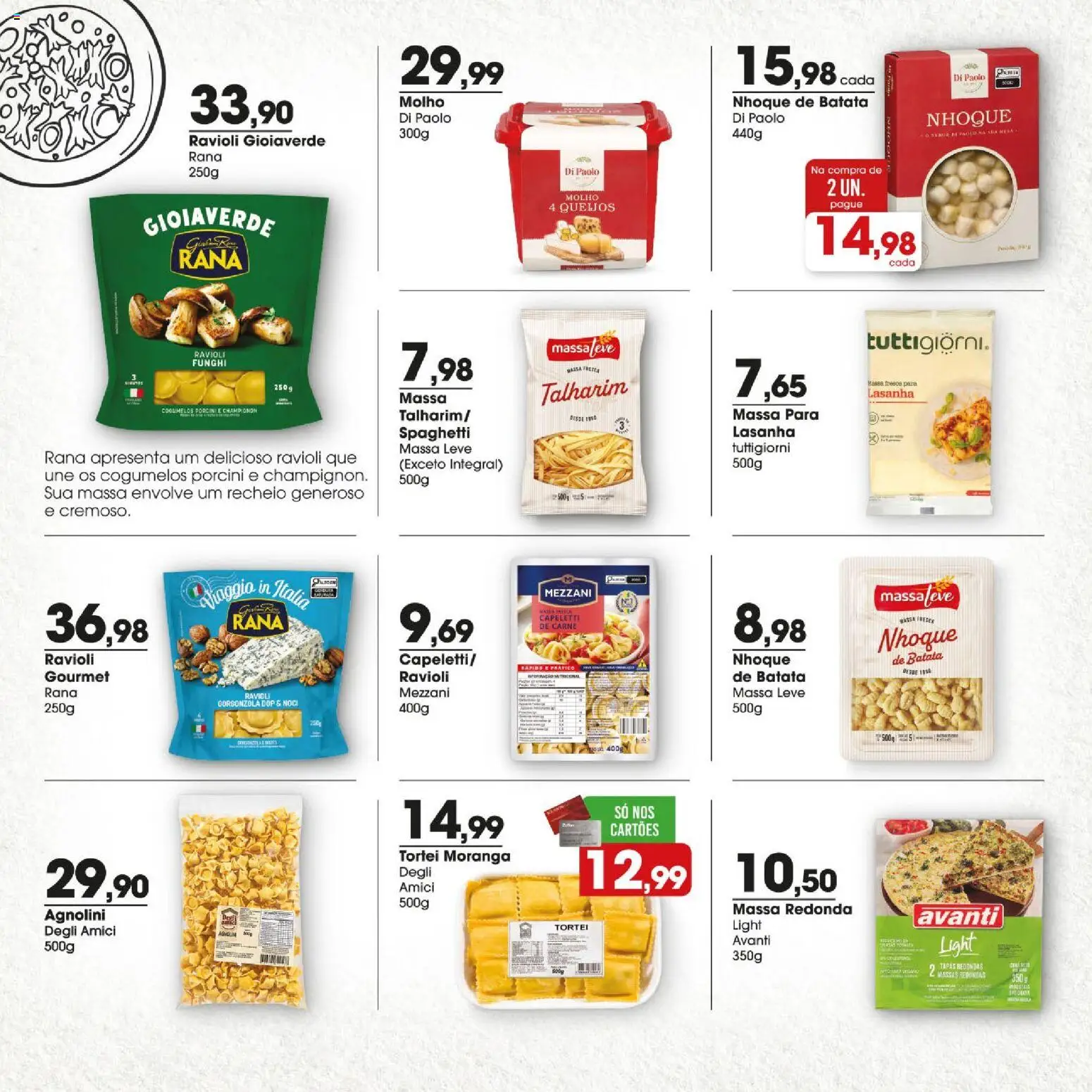 Zaffari Folheto - válido de 25/06/2026 | Página: 8 | Produtos: Talharim, Carne, Massa, Batata