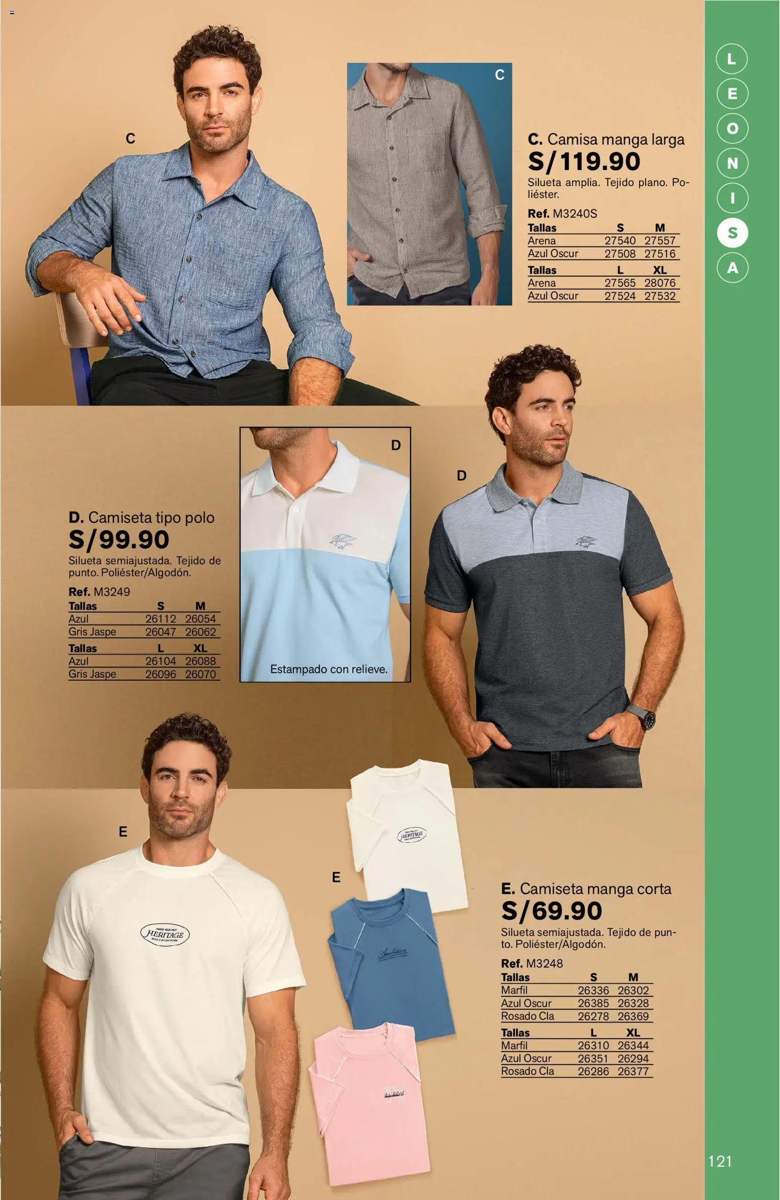 Catálogo Leonisa válido desde 04/08/2026 | Página: 121 | Productos: Polo, Camisa