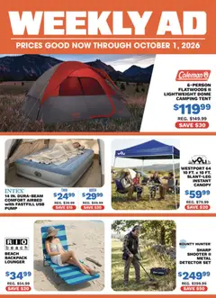Preview of Big 5 Sporting Goods weekly ads valid from 09/18/2026