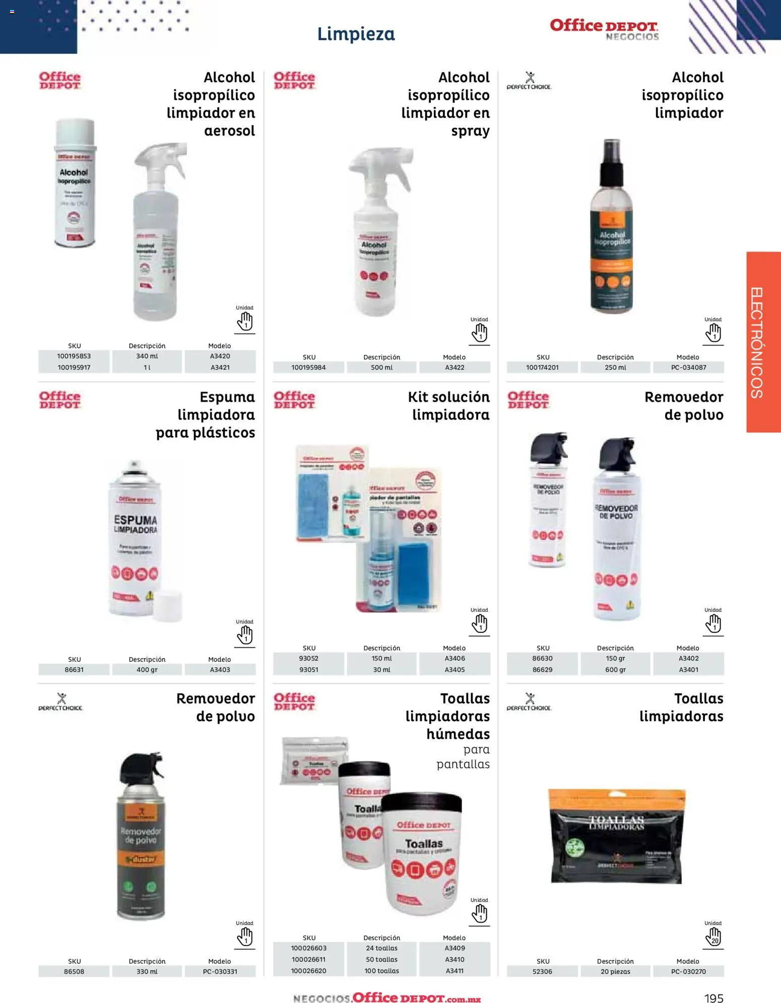 Nuevas ofertas de Office Depot válidas en toda la República Mexicana desde el 12/01/2026. ¡Encuentra las mejores ofertas en Office Depot catálogo 2026! | Página: 197 | Productos: Pantallas, Toalla, Toallas, Polvo