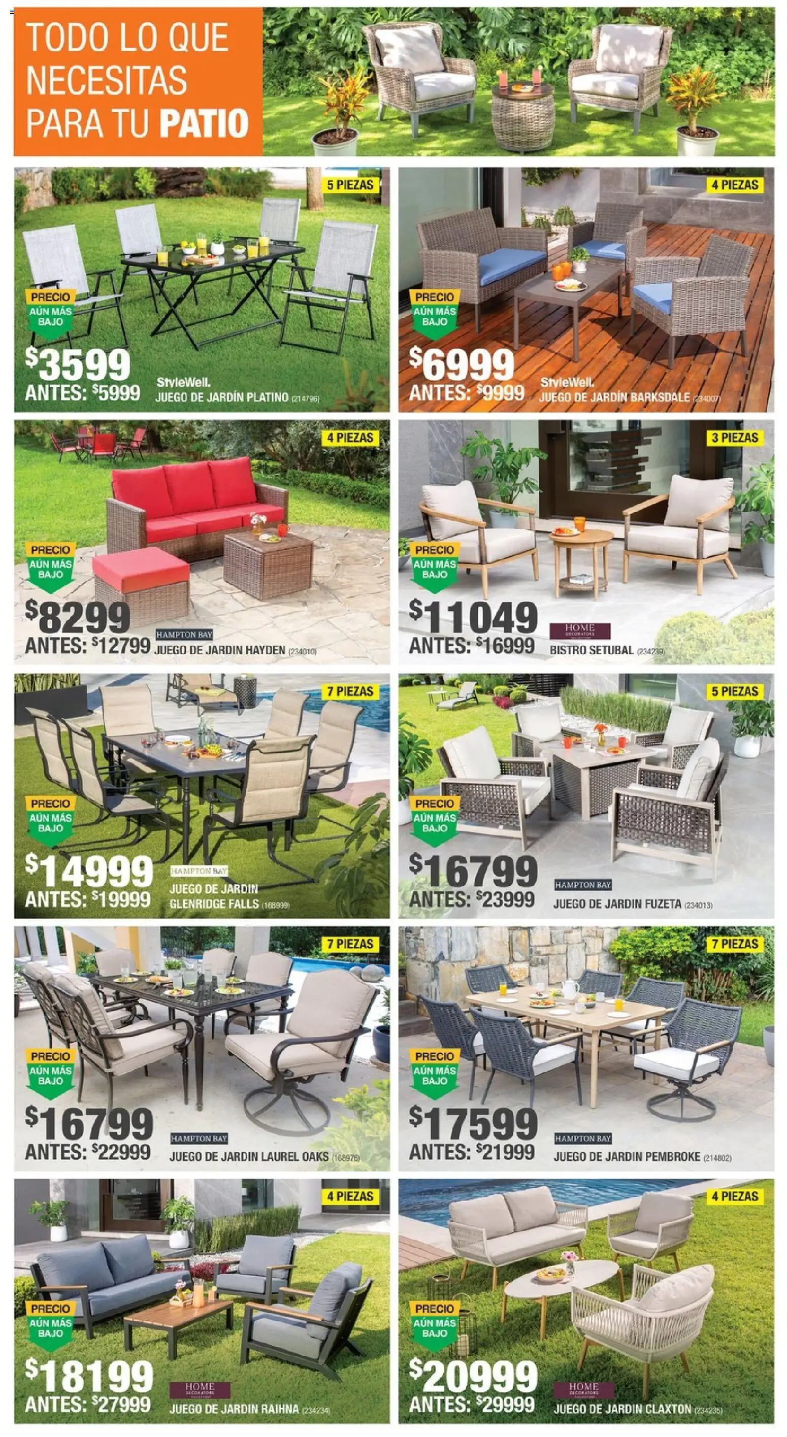 Nuevas ofertas de Home Depot válidas en toda la República Mexicana desde el 13/08/2026. ¡Encuentra las mejores ofertas en Home Depot catálogo! | Página: 11 | Productos: Juego, Juego de jardín