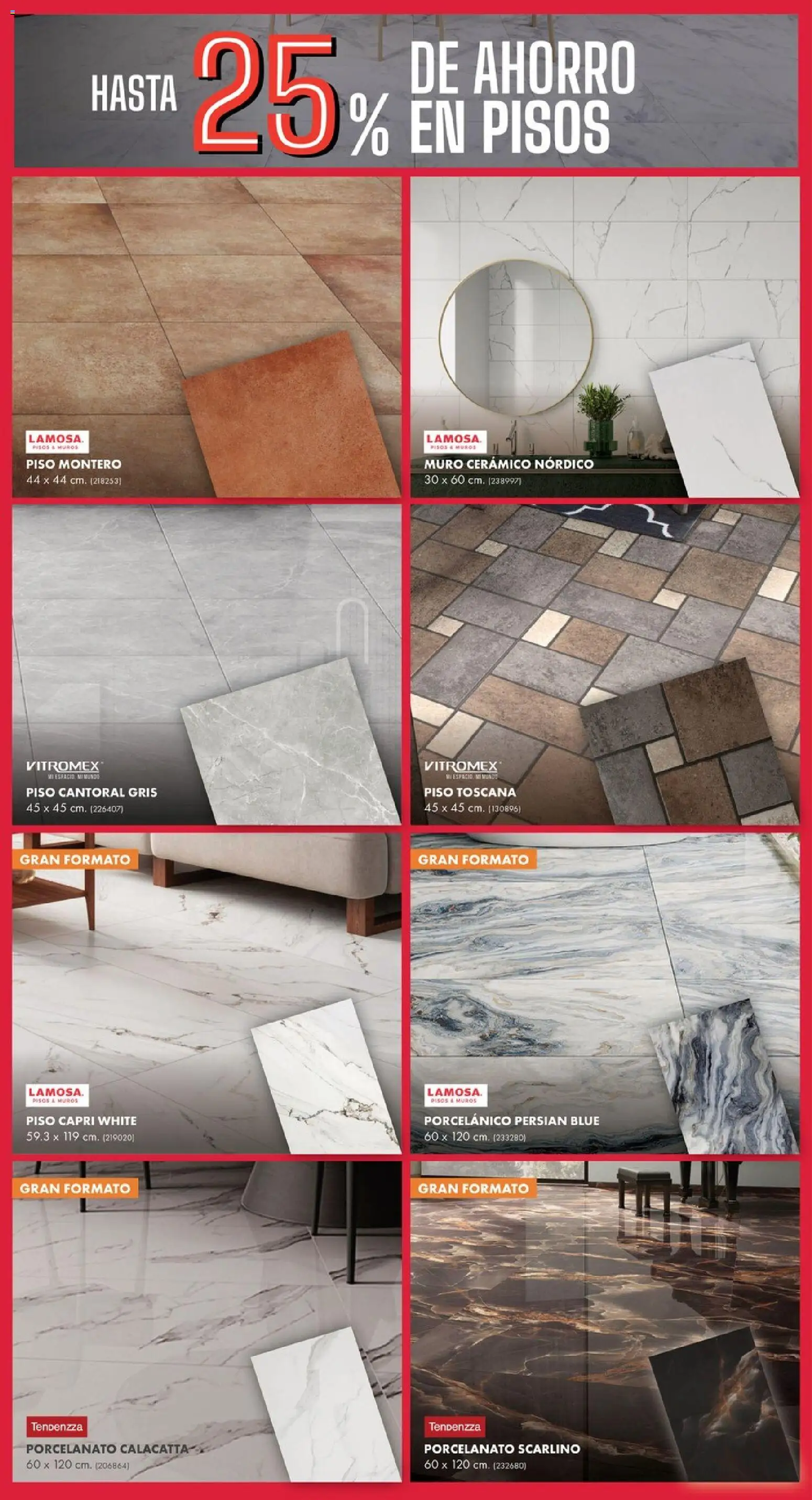 Nuevas ofertas de Home Depot válidas en toda la República Mexicana desde el 01.06.2026. ¡Encuentra las mejores ofertas en Home Depot Cyber Week! | Página: 4 | Productos: Cerámico