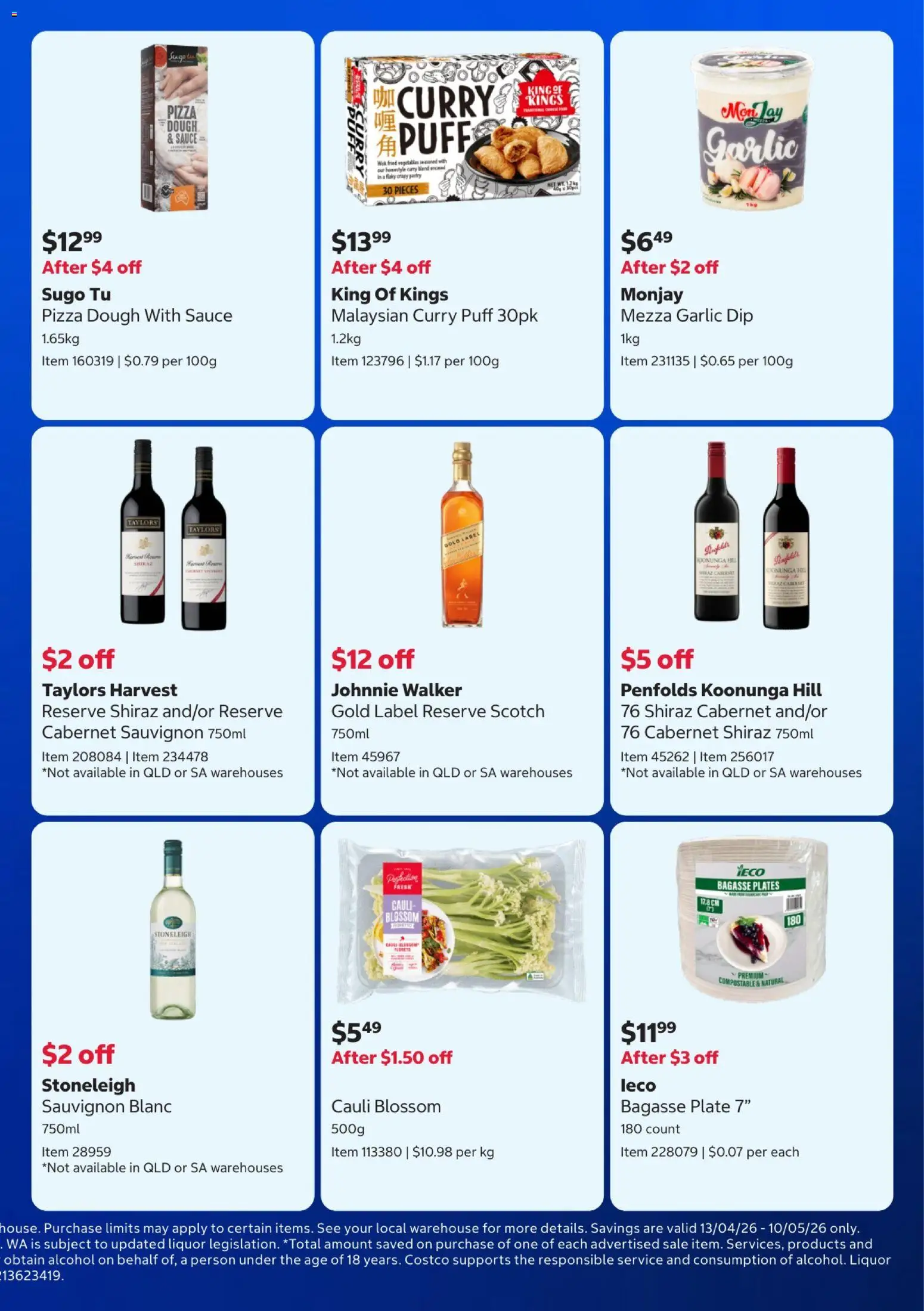 Costco catalogue - valid from 13.04.2026 | Page: 11 | Products: Pizza, Pastry, Vegetables, Garlic