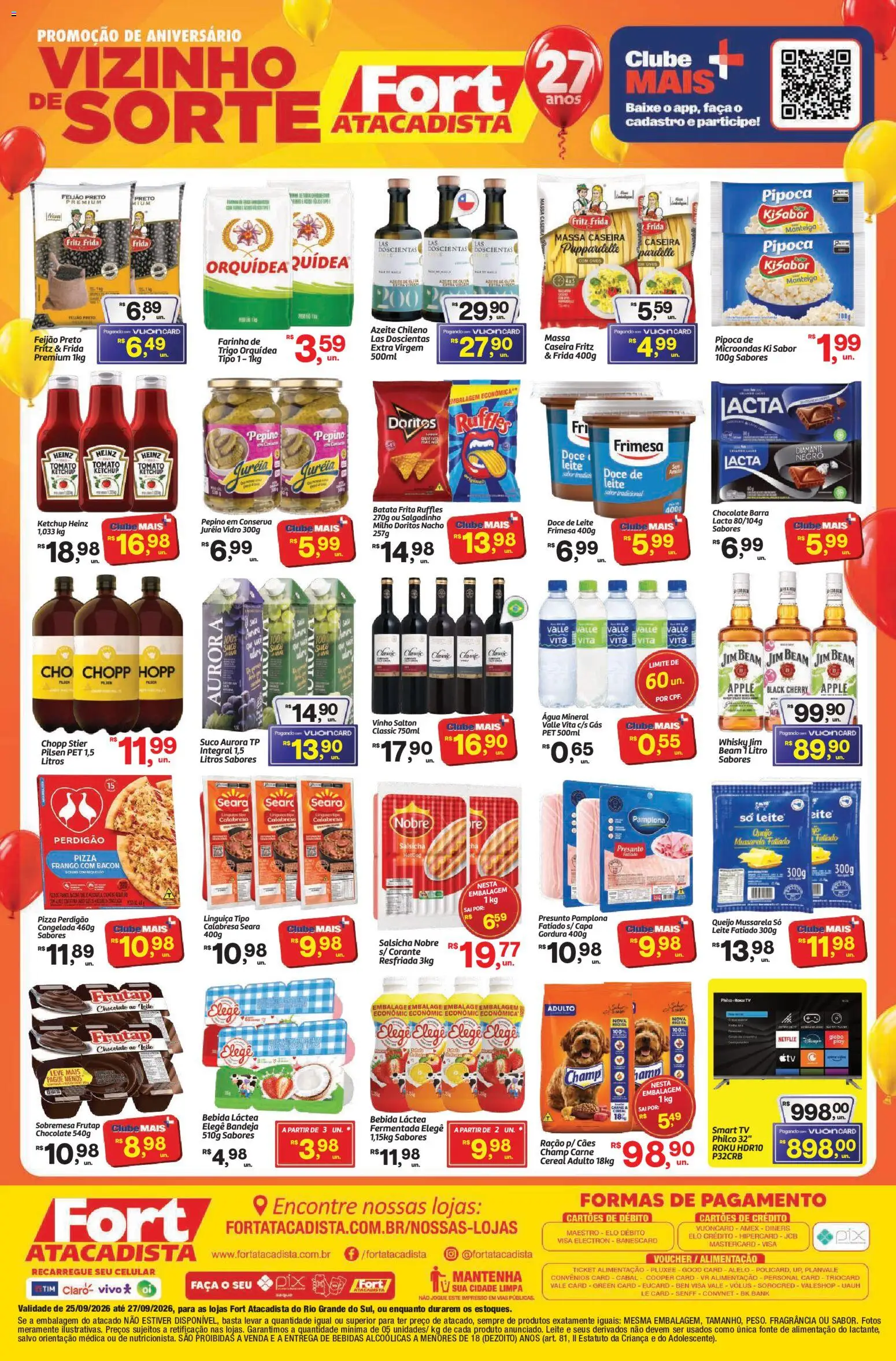 Fort Atacadista Folheto - válido de 25/09/2026 | Página: 2 | Produtos: Faca, Ovos, Bacon, Ração