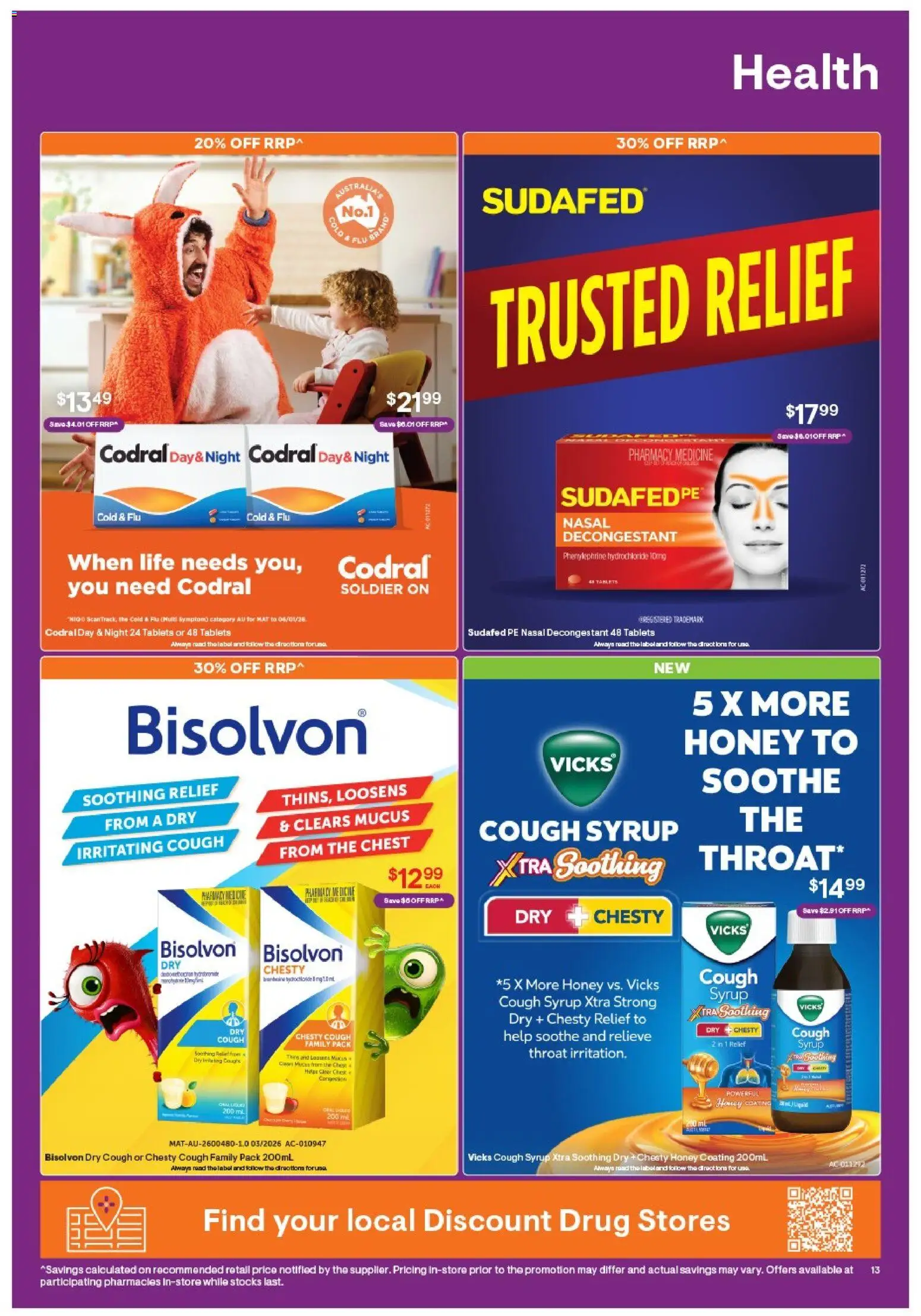 Discount Drug Stores catalogue - valid from 06/08/2026 | Page: 14 | Products: Syrup, Cough syrup, Honey, Tablets