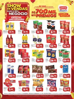Novo Atacarejo ofertas Show de Vendas - Pré-Visualização do folheto da loja Novo Atacarejo, válido de 24/08/2026 | Página: 1 | Produtos: Pizza, Batata, Legumes, Bala