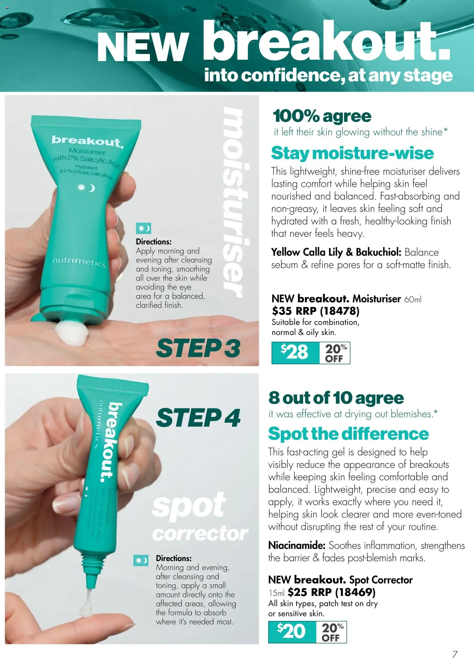 Nutrimetics catalogue - valid from 16/08/2026 | Page: 7 | Products: Moisturiser, Corrector