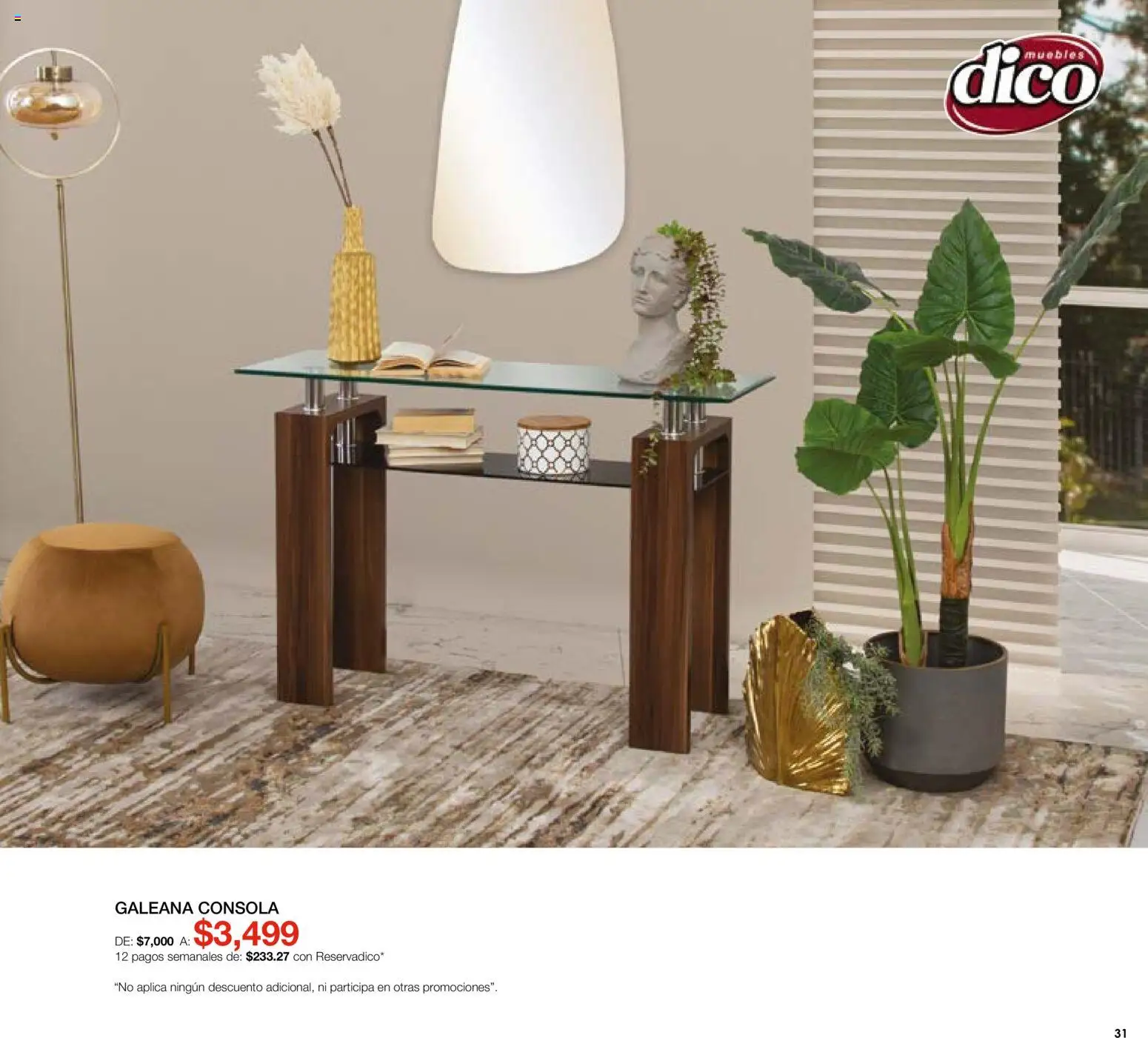 Nuevas ofertas de Muebles Dico válidas en toda la República Mexicana desde el 01/08/2026. ¡Encuentra las mejores ofertas en Muebles Dico catálogo! | Página: 31