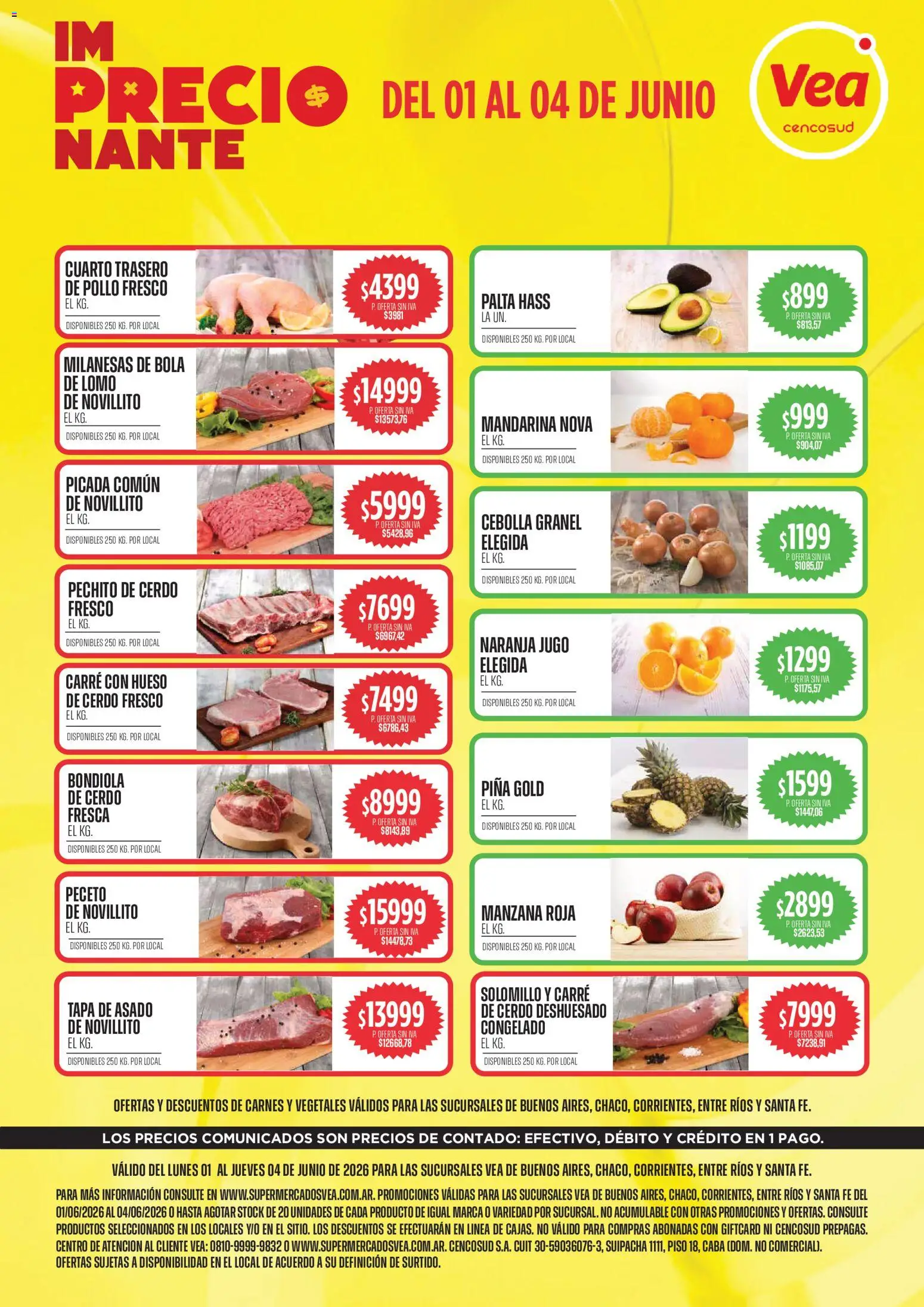 Vea ofertas │ válido desde el 01.06.2026 | Página: 1 | Productos: Cebolla, Jugo, Cerdo, Piña