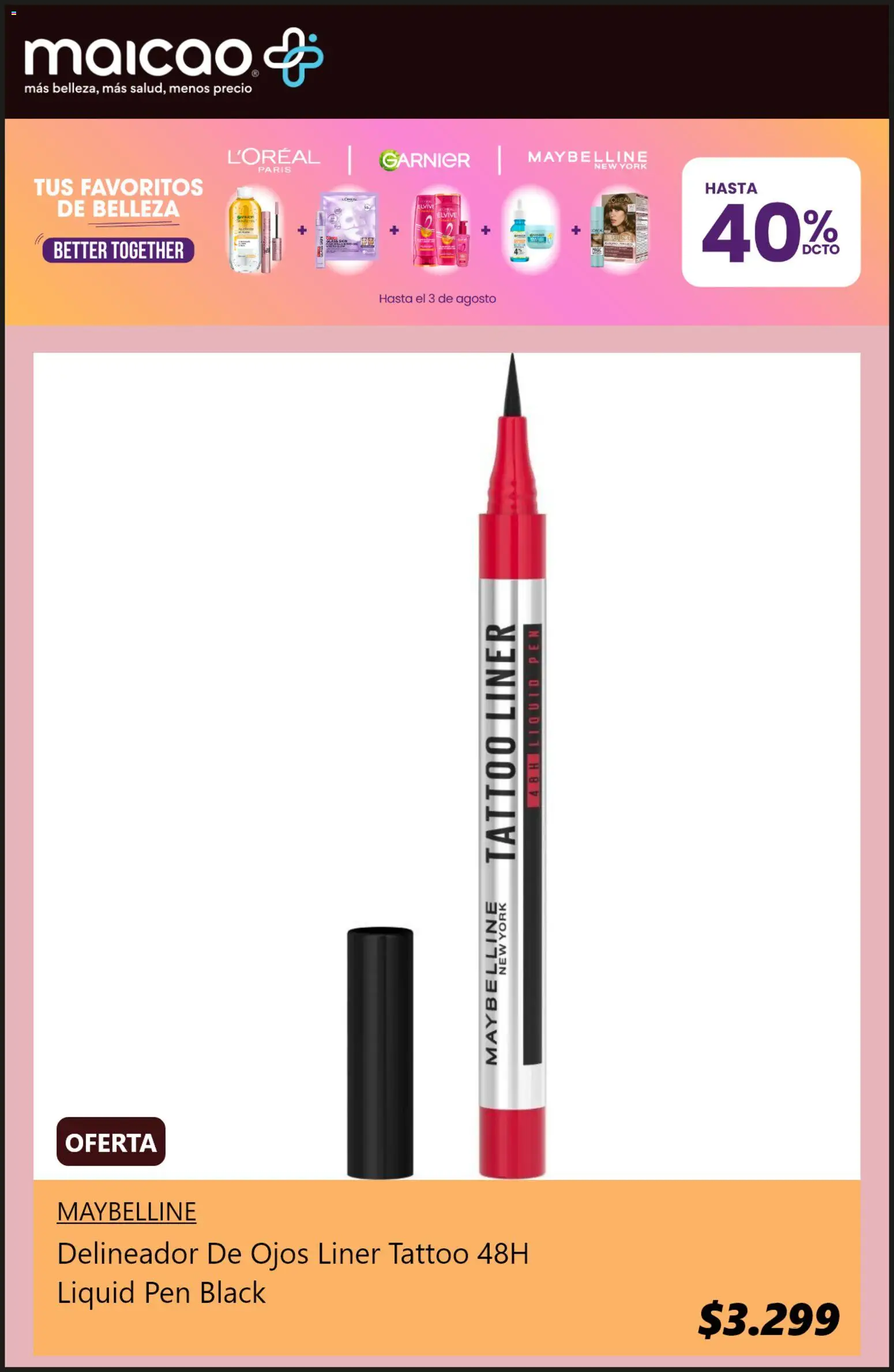 Maicao Ofertas │ válido desde el 20.07.2026 | Página: 4 | Productos: Delineador de ojos, Delineador
