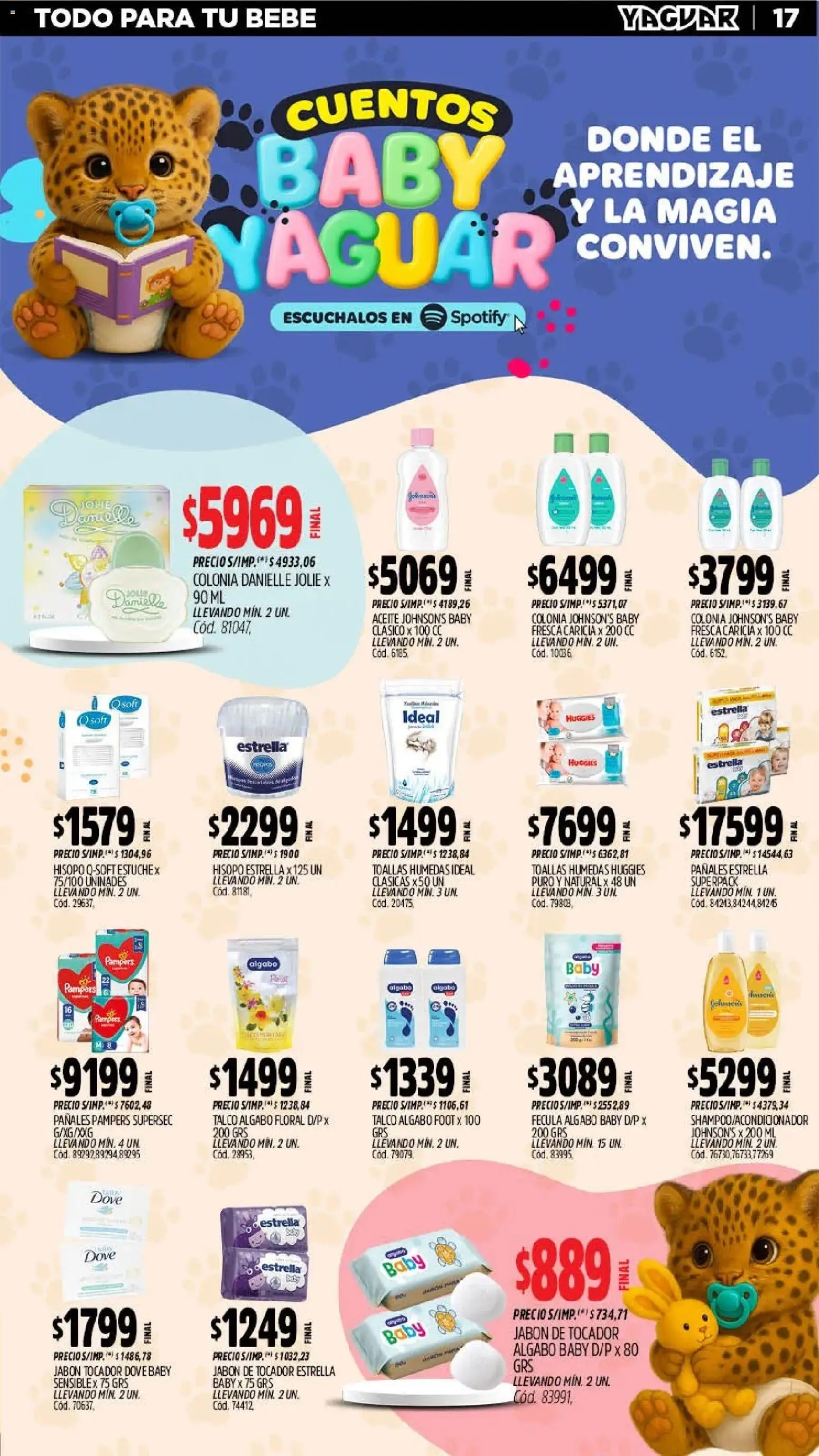 Yaguar - Oferta Semanal Trelew │ válido desde el 18.05.2026 | Página: 18 | Productos: Toallas, Aceite, Estuche, Pañales
