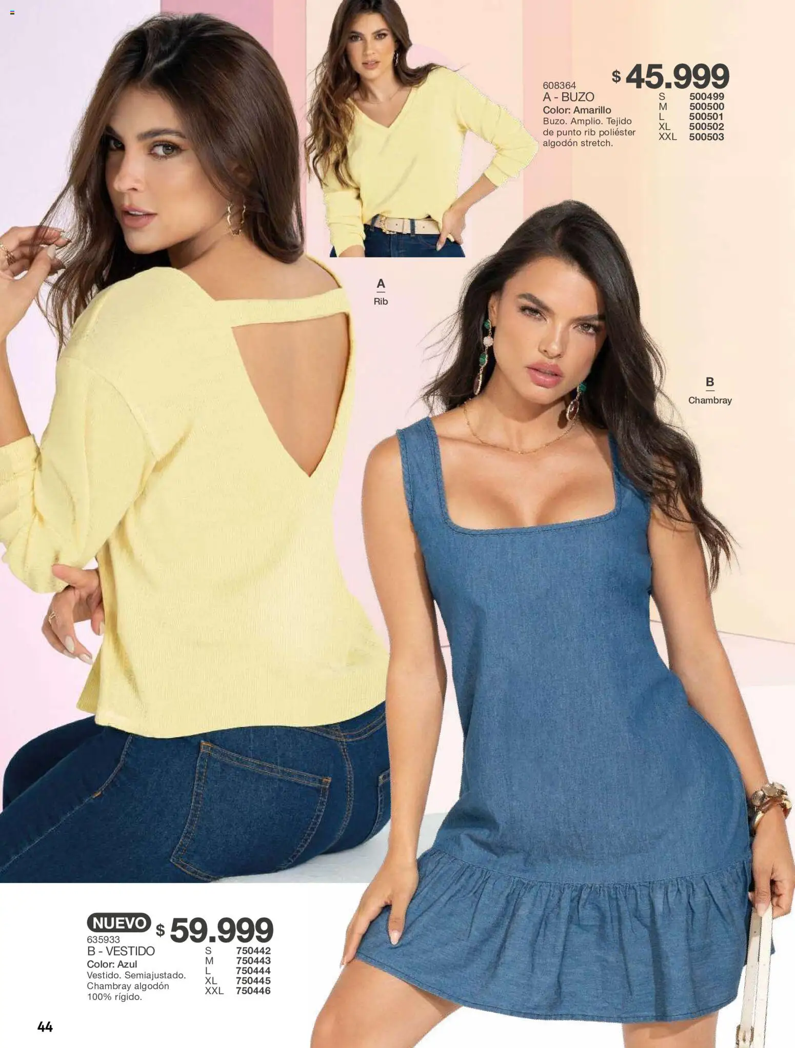 Carmel revista - valida desde el 01/10/2026 | Página: 44 | Productos: Algodón, Buzo, Vestido