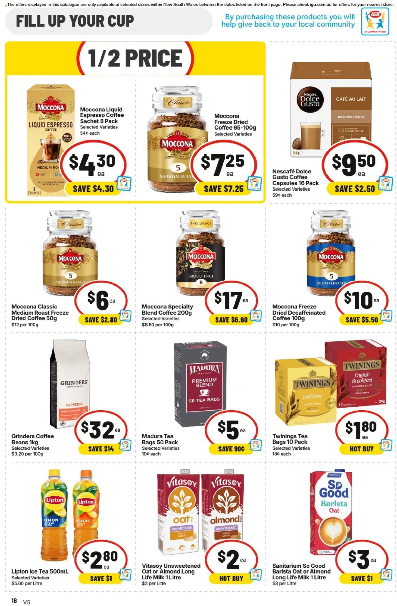 IGA catalogue - valid from 12/08/2026 | Page: 18 | Products: Capsules, Decaffeinated coffee, Peach, Nescafe