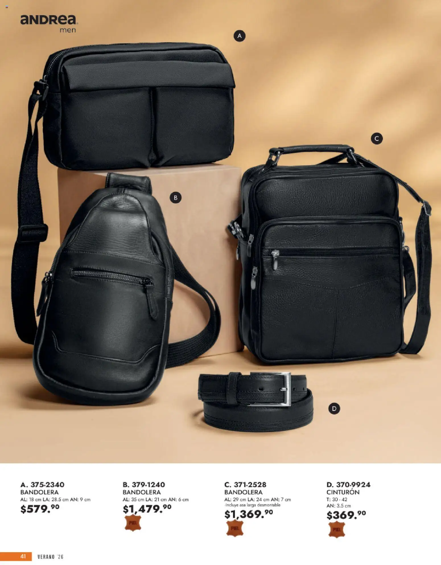 Nuevas ofertas de Andrea válidas en toda la República Mexicana desde el 24/05/2026. ¡Encuentra las mejores ofertas en Andrea catálogo Accesorios para todos! | Página: 41 | Productos: Cinturón