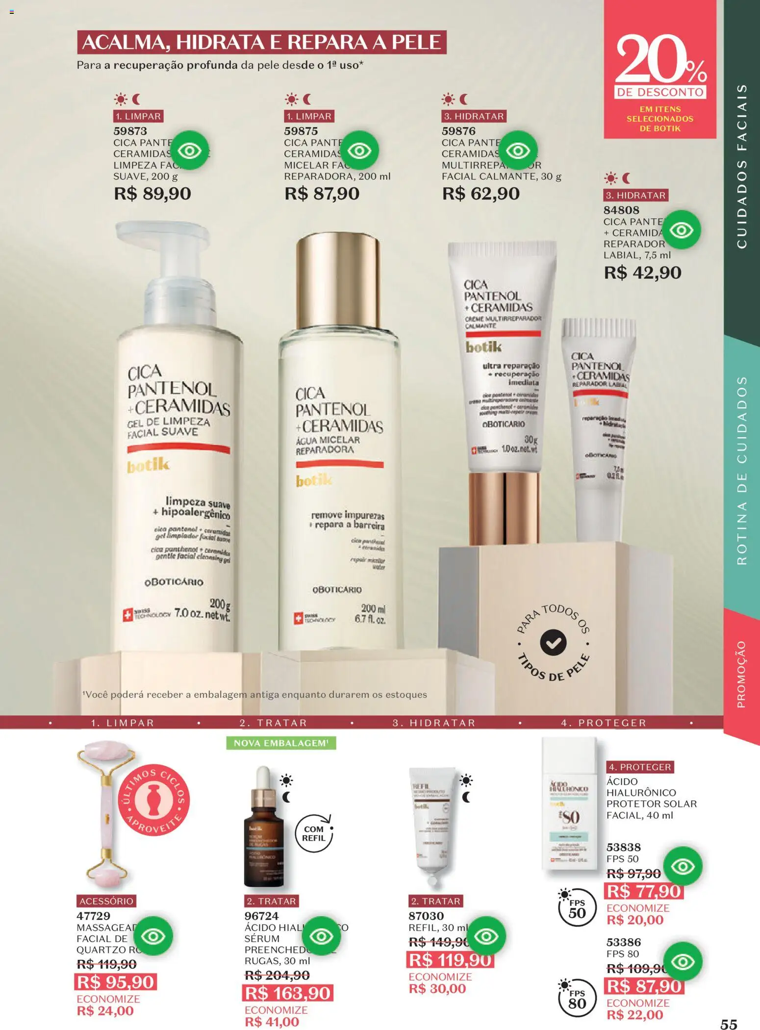 O Boticário Folheto - válido de 10/08/2026 | Página: 59 | Produtos: Água micelar, Protetor solar, Sérum, Água