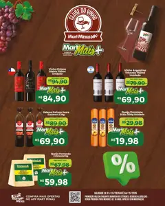 Mart Minas ofertas Clube do Vinho - Pré-Visualização do folheto da loja Mart Minas, válido de 01/10/2026 | Página: 3 | Produtos: Bebidas, Salame, Vinho, Provolone