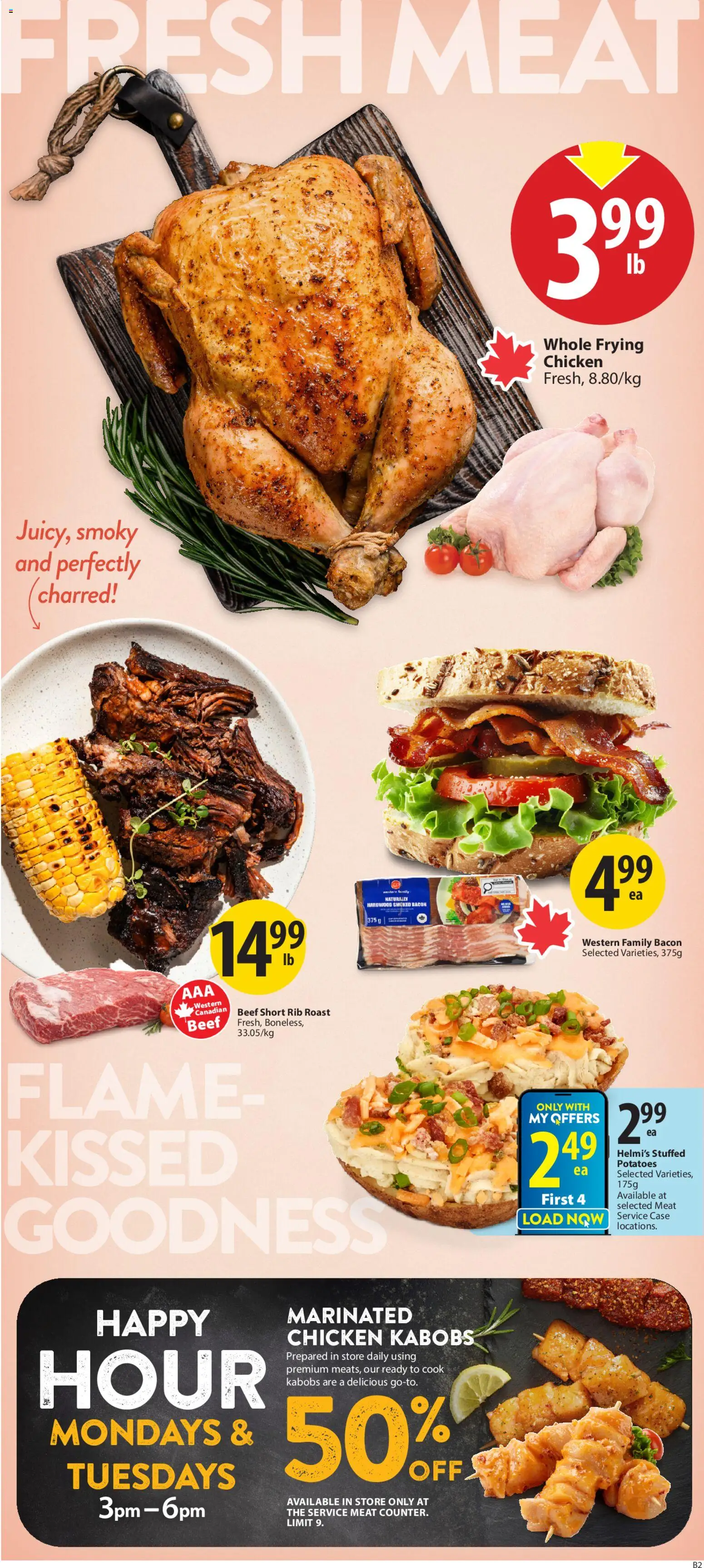 Save on foods flyer valid from 11.06.2026 | Page: 6 | Products: Beef, Potatoes, Case, Chicken