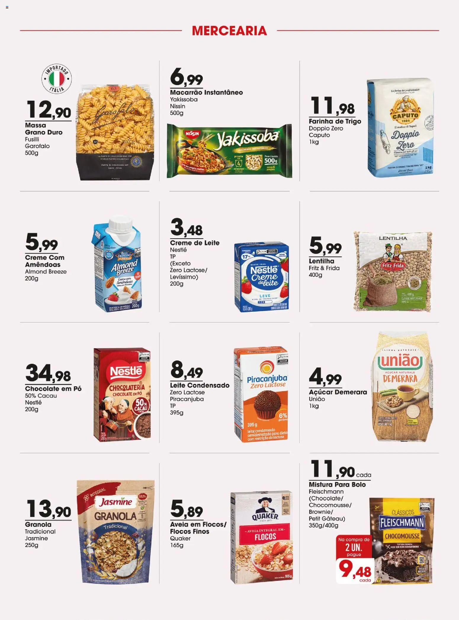 Zaffari Folheto - válido de 30/06/2026 | Página: 4 | Produtos: Açúcar demerara, Pasta, Granola, Leite condensado