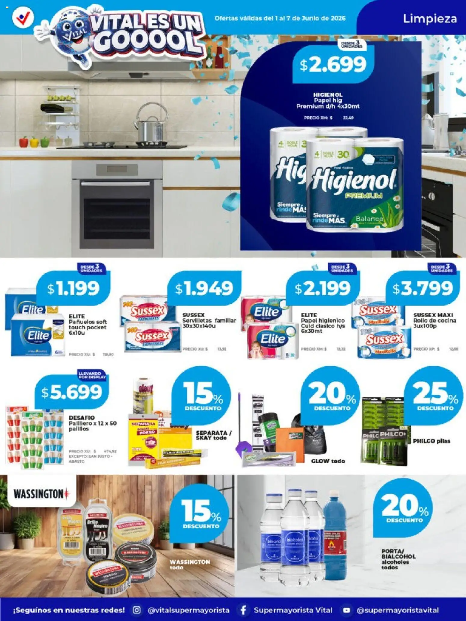 Vital - Ofertas │ válido desde el 01.06.2026 | Página: 8 | Productos: Papel higiénico, Cocina, Servilletas