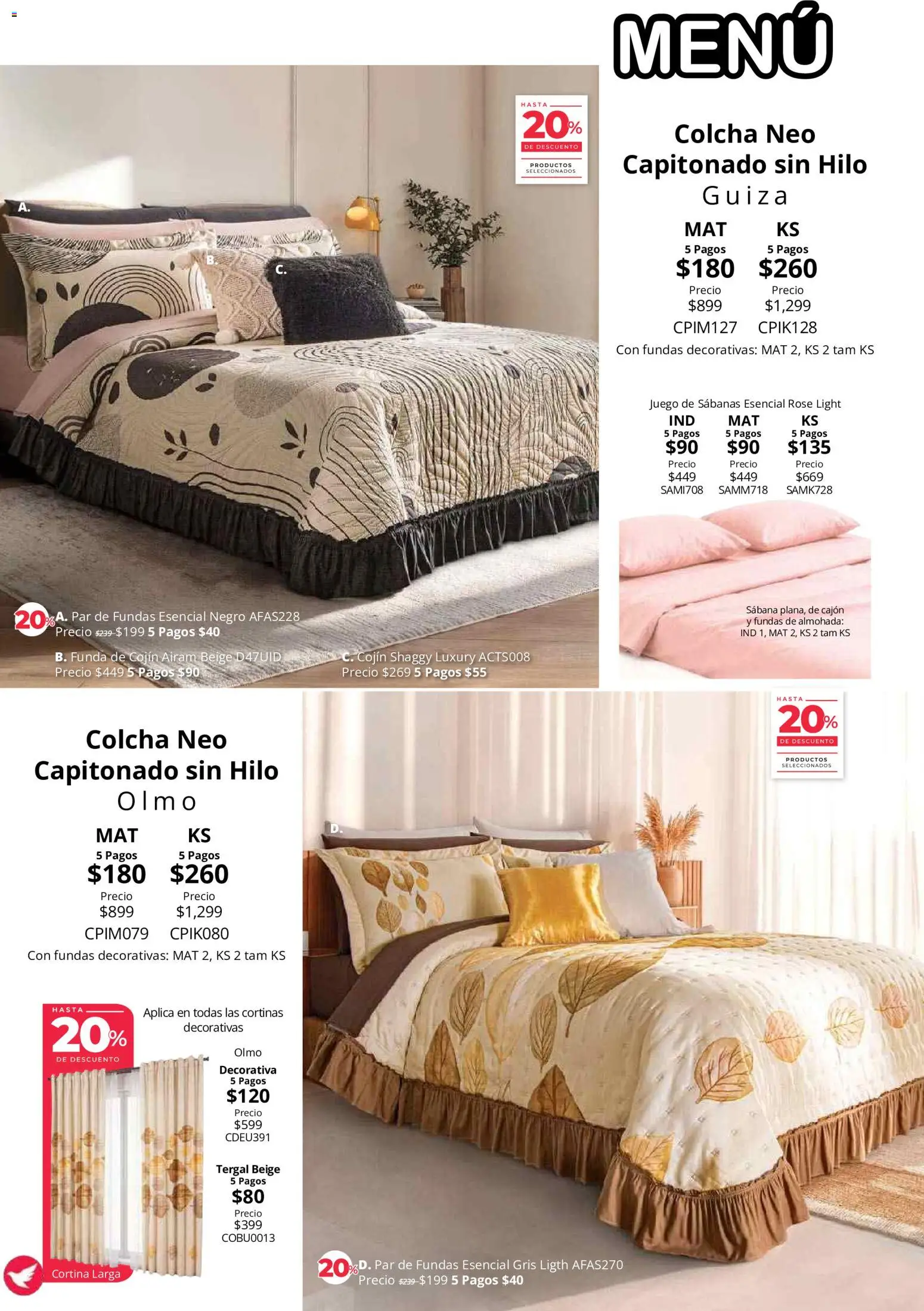 Nuevas ofertas de Colchas Concord válidas en toda la República Mexicana desde el 01/08/2026. ¡Encuentra las mejores ofertas en Colchas Concord catálogo! | Página: 129 | Productos: Juego, Almohada, Sabanas, Cortinas