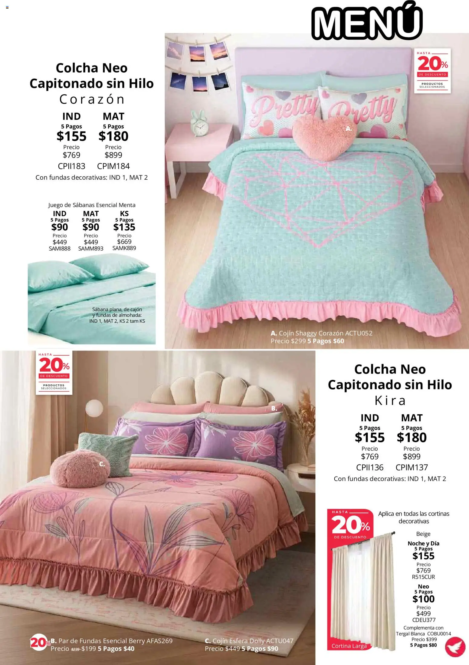Nuevas ofertas de Colchas Concord válidas en toda la República Mexicana desde el 01/08/2026. ¡Encuentra las mejores ofertas en Colchas Concord catálogo! | Página: 129 | Productos: Juego, Funda, Sabanas, Cortinas