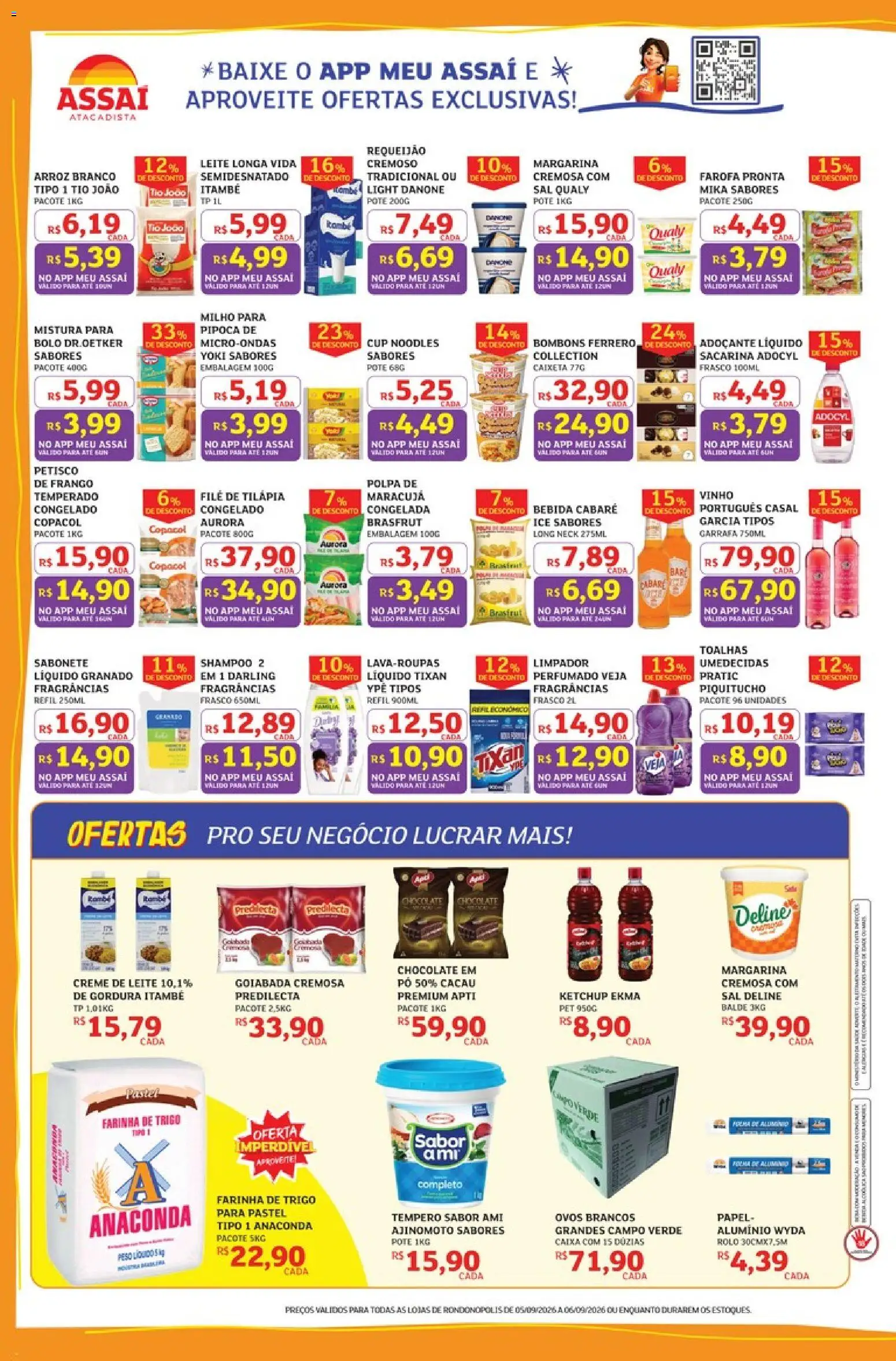Assaí Atacadista Folheto - válido de 05/09/2026 | Página: 2 | Produtos: Farinha de trigo, Caixa, Microondas, Bolo
