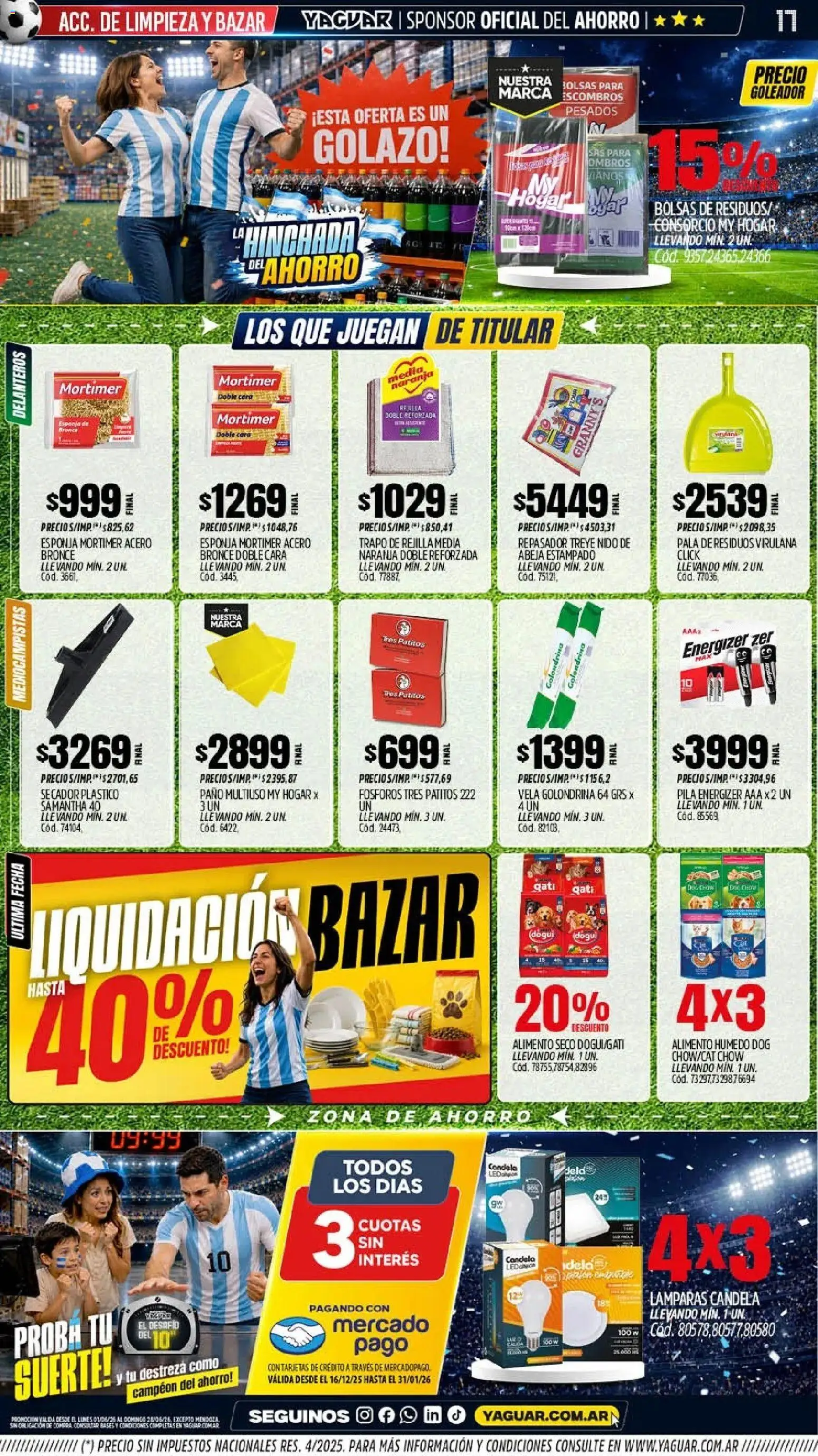 Yaguar - Oferta Semanal San Juan │ válido desde el 01.06.2026 | Página: 16 | Productos: Vela, Pila, Repasador, Pala