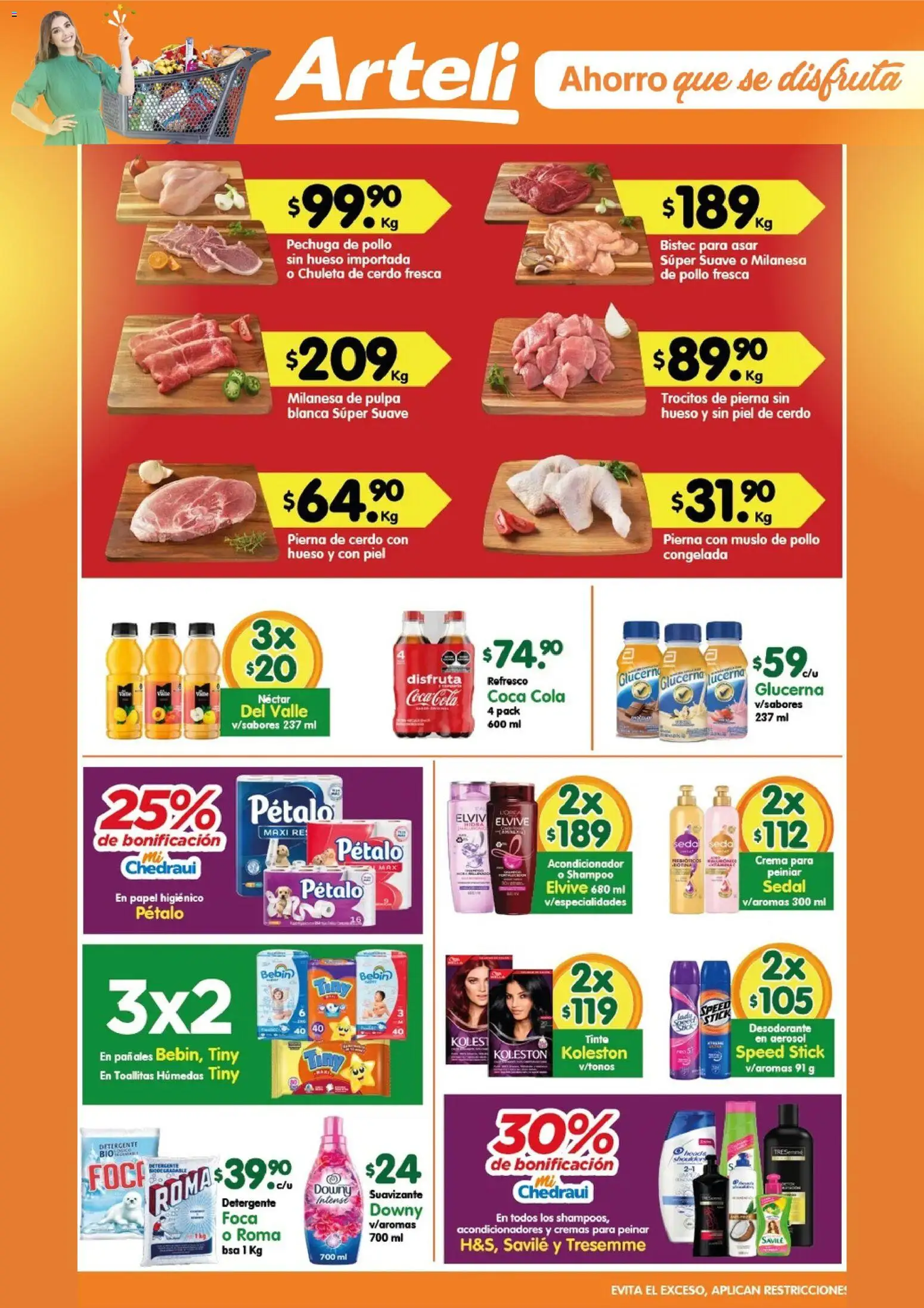 Nuevas ofertas de Arteli válidas en toda la República Mexicana desde el 04/09/2026. ¡Encuentra las mejores ofertas en Arteli folleto Valles! | Página: 2 | Productos: Desodorante, Toallitas húmedas, Pierna de cerdo, Pañales