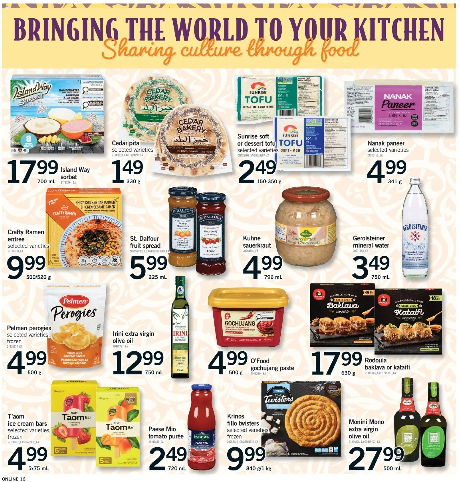 Fortinos flyer valid from 14.05.2026 | Page: 16 | Products: Ice cream, Bakery, Oil, Chicken