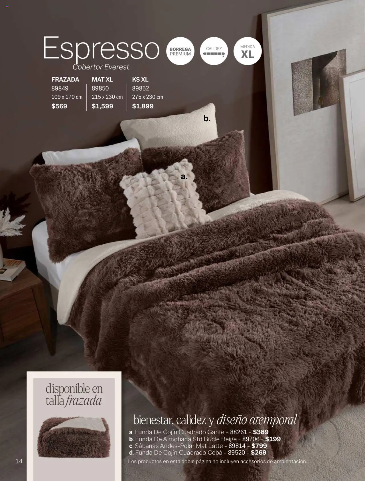 Nuevas ofertas de Vianney válidas en toda la República Mexicana desde el 15/08/2025. ¡Encuentra las mejores ofertas en Vianney - Catálogo Invierno! | Página: 16 | Productos: Cobertor, Funda, Funda de almohada, Sabanas
