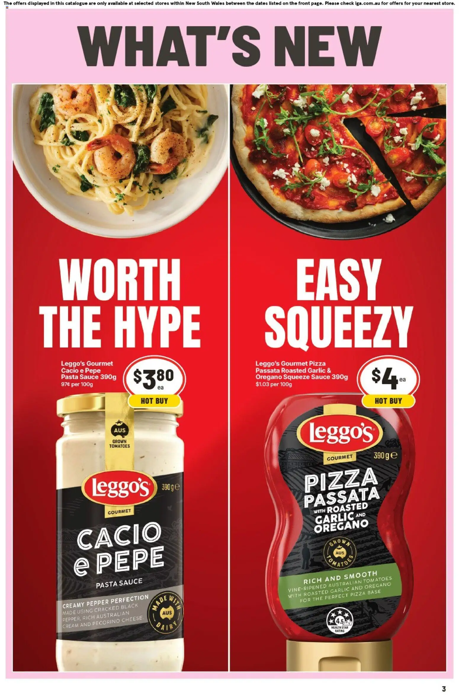 IGA catalogue - valid from 27.05.2026 | Page: 3 | Products: Dairy, Pizza, Oregano, Cream