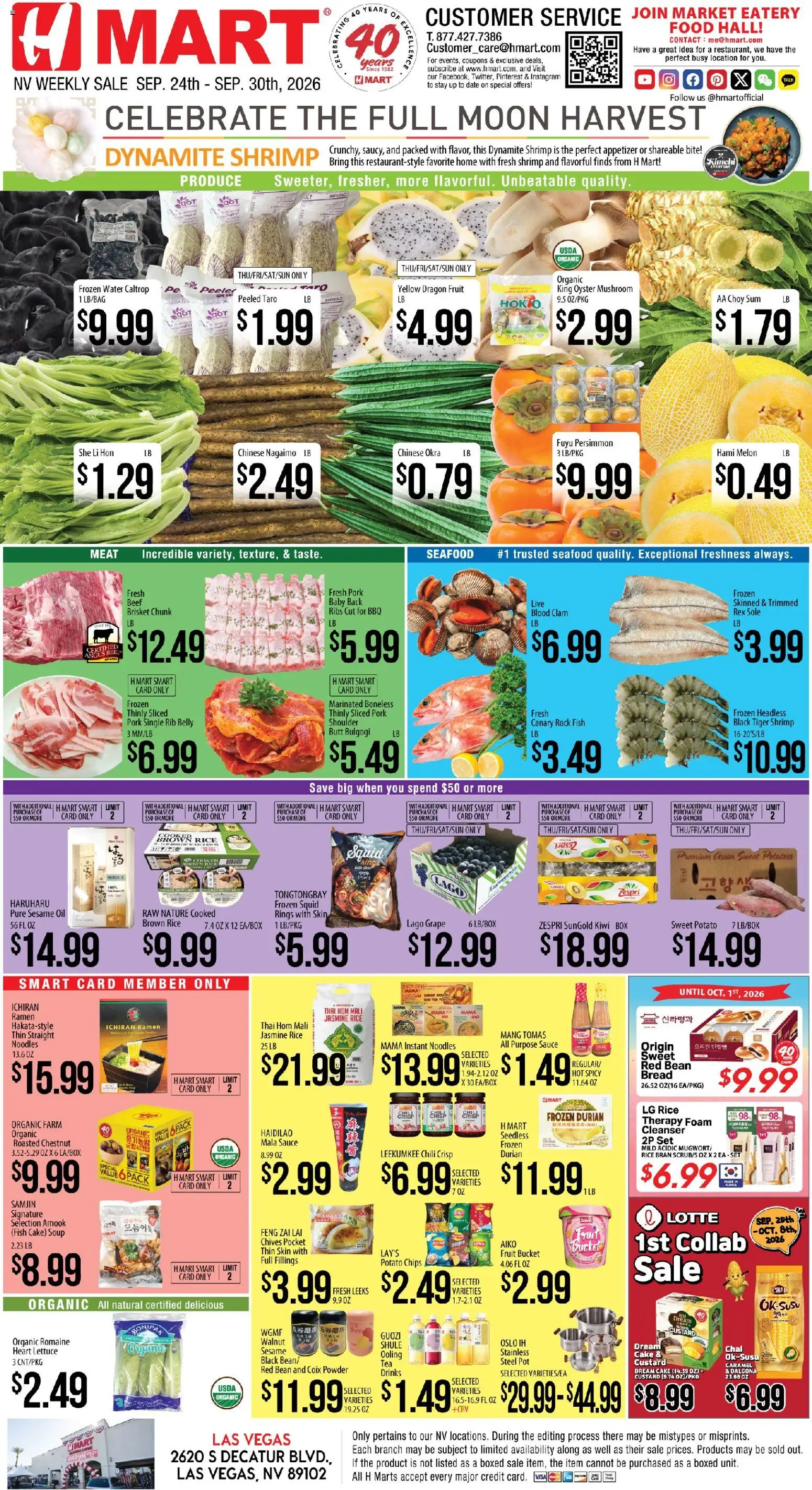 Hmart Weekly Ad - ENGLISH - NV - valid from 09/24/2026 | Page: 1 | Products: Box, Noodles, Chips, Chili