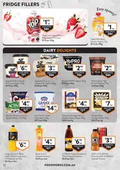 Preview of Foodworks catalogue - valid from 08/07/2026 | Page: 22 | Products: Dairy, Yoghurt, Juice, Fridge