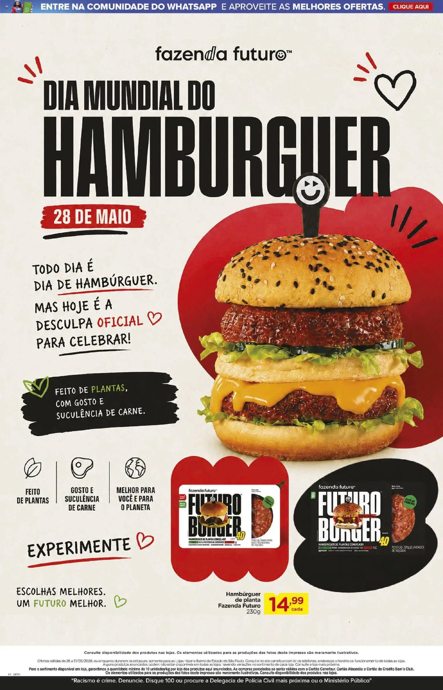 Carrefour Folheto - válido de 28.05.2026 | Página: 5 | Produtos: Maiô, Carne, Hambúrguer