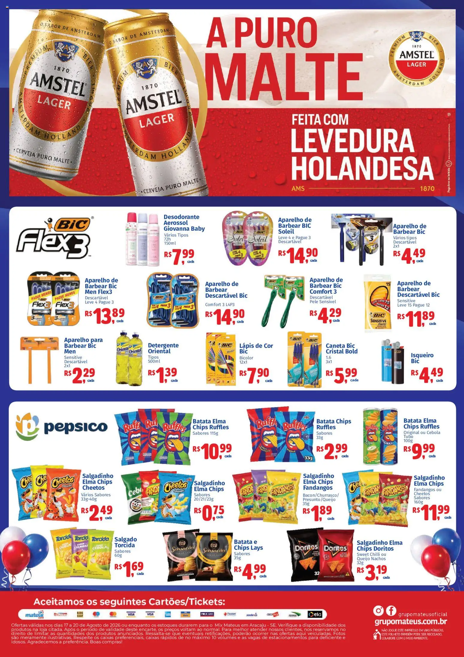 Mateus Folheto - válido de 17/08/2026 | Página: 4 | Produtos: Lápis, Lápis de cor, Presunto, Cerveja