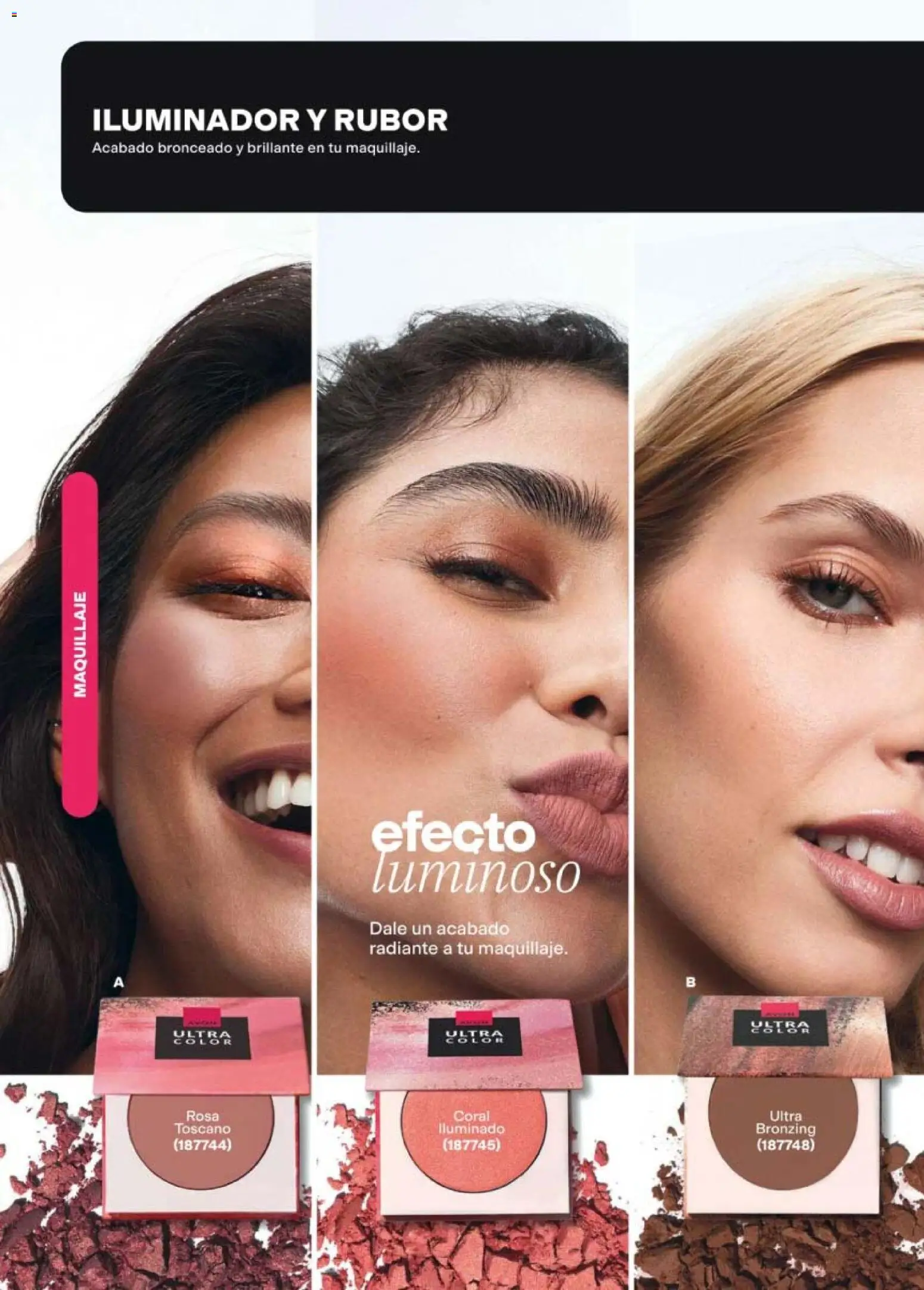 Nuevas ofertas de AVON válidas en toda la República Mexicana desde el 21/08/2026. ¡Encuentra las mejores ofertas en AVON campaña 13 2026! | Página: 28 | Productos: Iluminador, Radiante, Maquillaje, Rubor