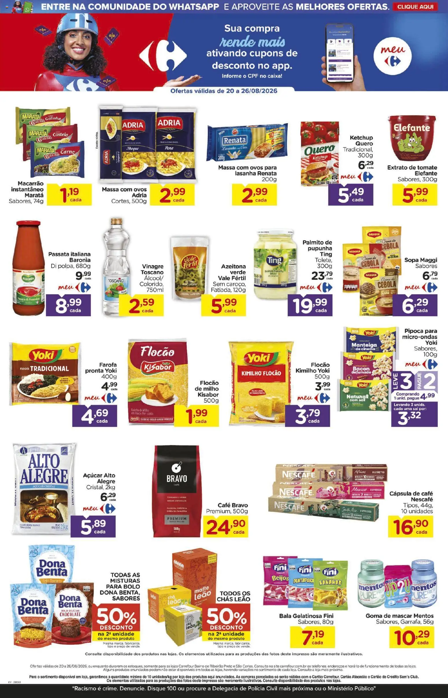 Carrefour Bairro Folheto - válido de 21/08/2026 | Página: 6 | Produtos: Microondas, Massa, Bolo, Açúcar