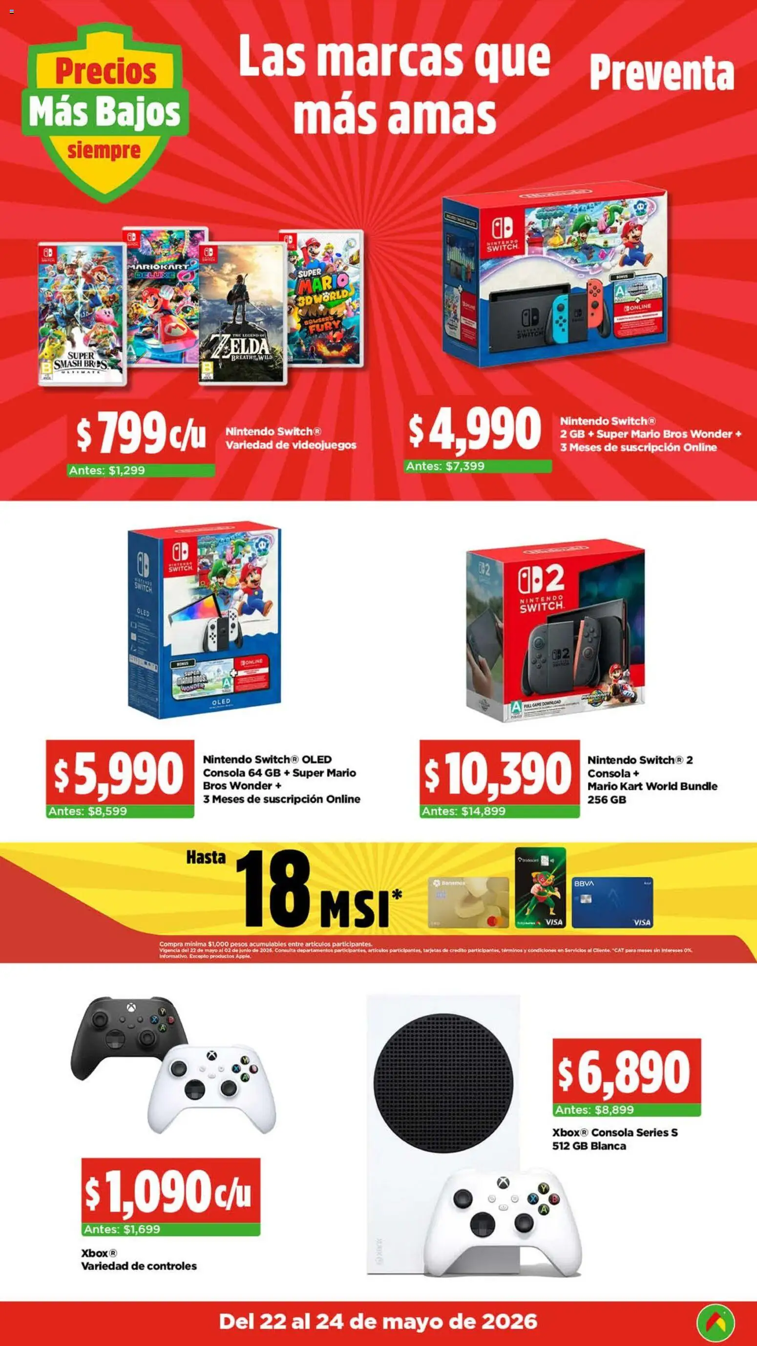 Nuevas ofertas de Bodega Aurrerá válidas en toda la República Mexicana desde el 22.05.2026. ¡Encuentra las mejores ofertas en Bodega Aurrerá folleto El precio más bajo de México! | Página: 7