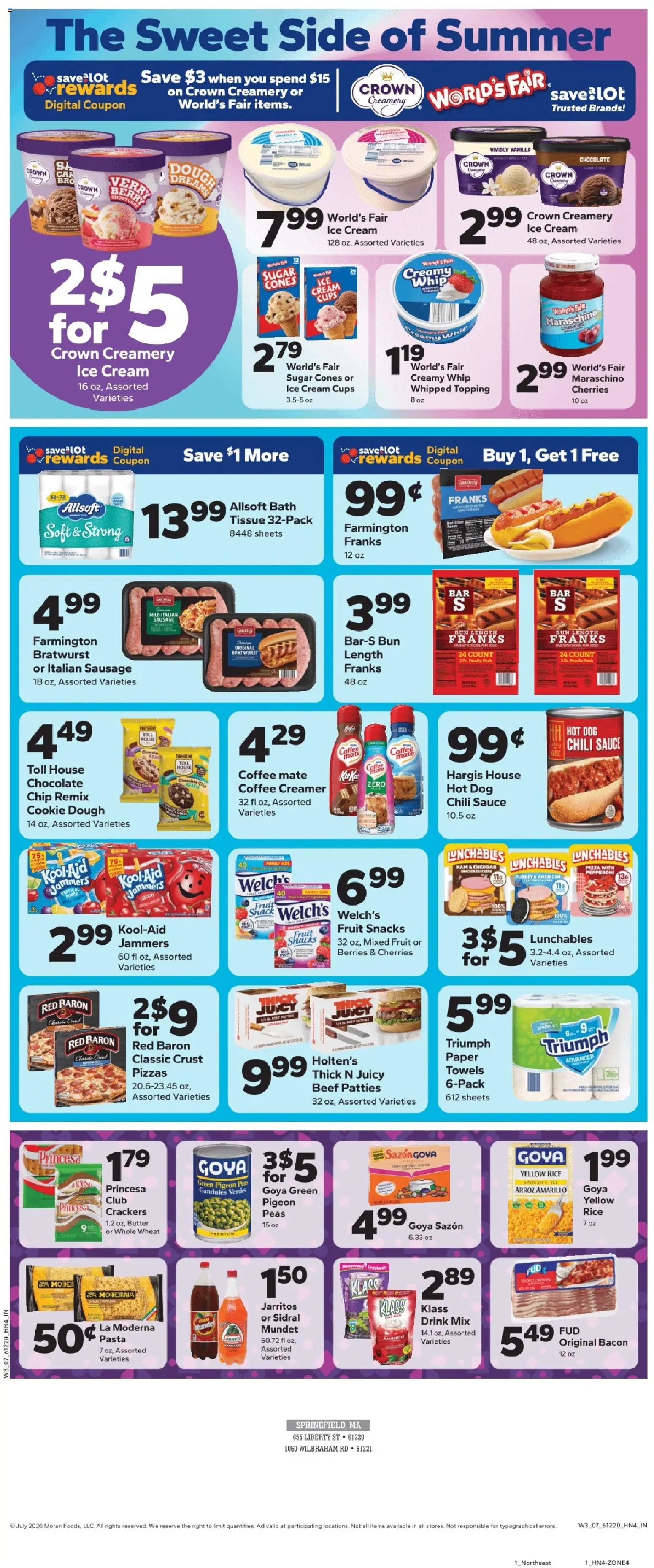 Save a Lot Weekly Ad - valid from 07/15/2026 | Page: 2 | Products: Berries, Coffee, Cream, Sugar
