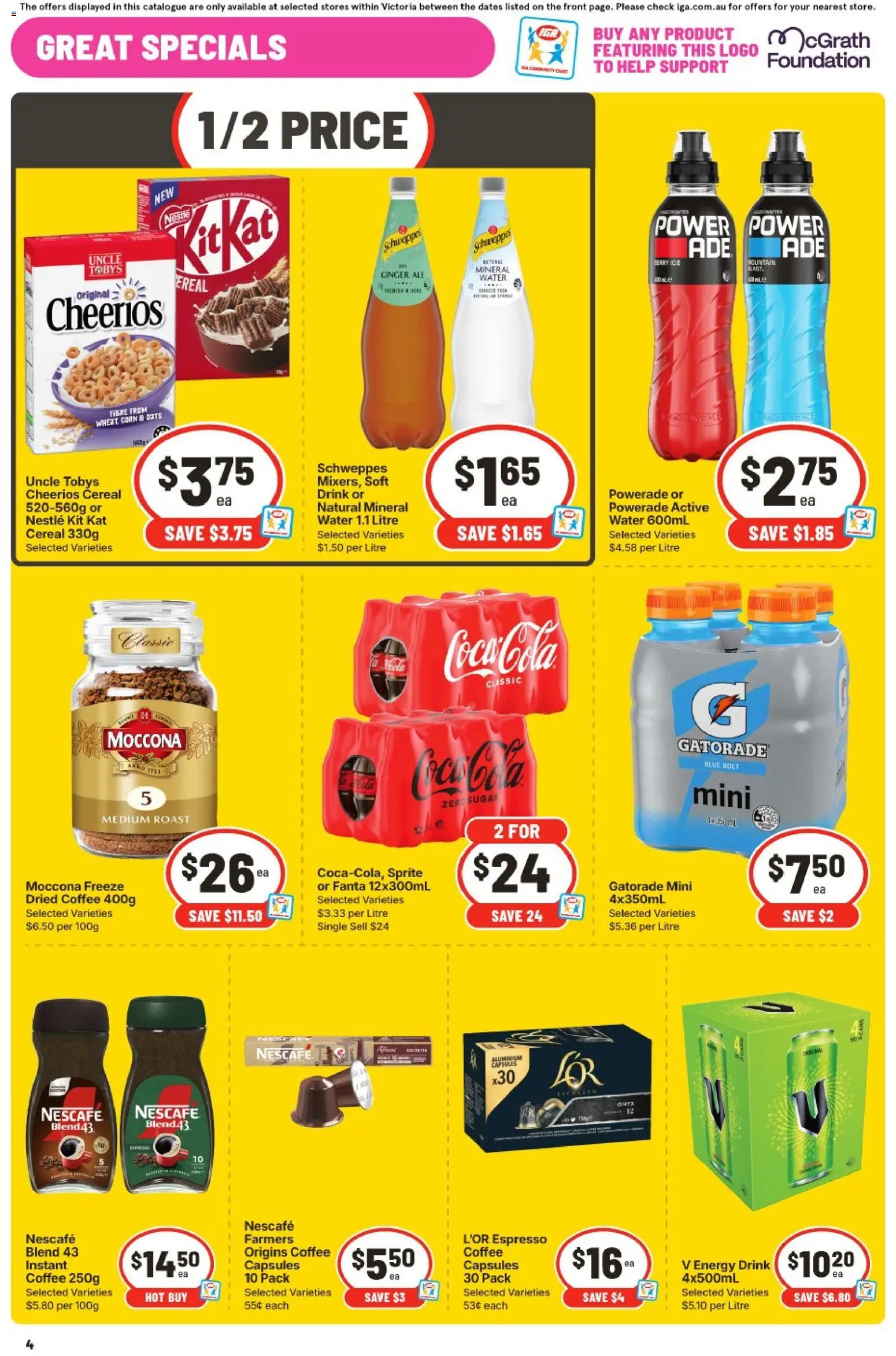 IGA catalogue - valid from 23/09/2026 | Page: 4 | Products: Toilet, Dog food, Raspberry, Up & go