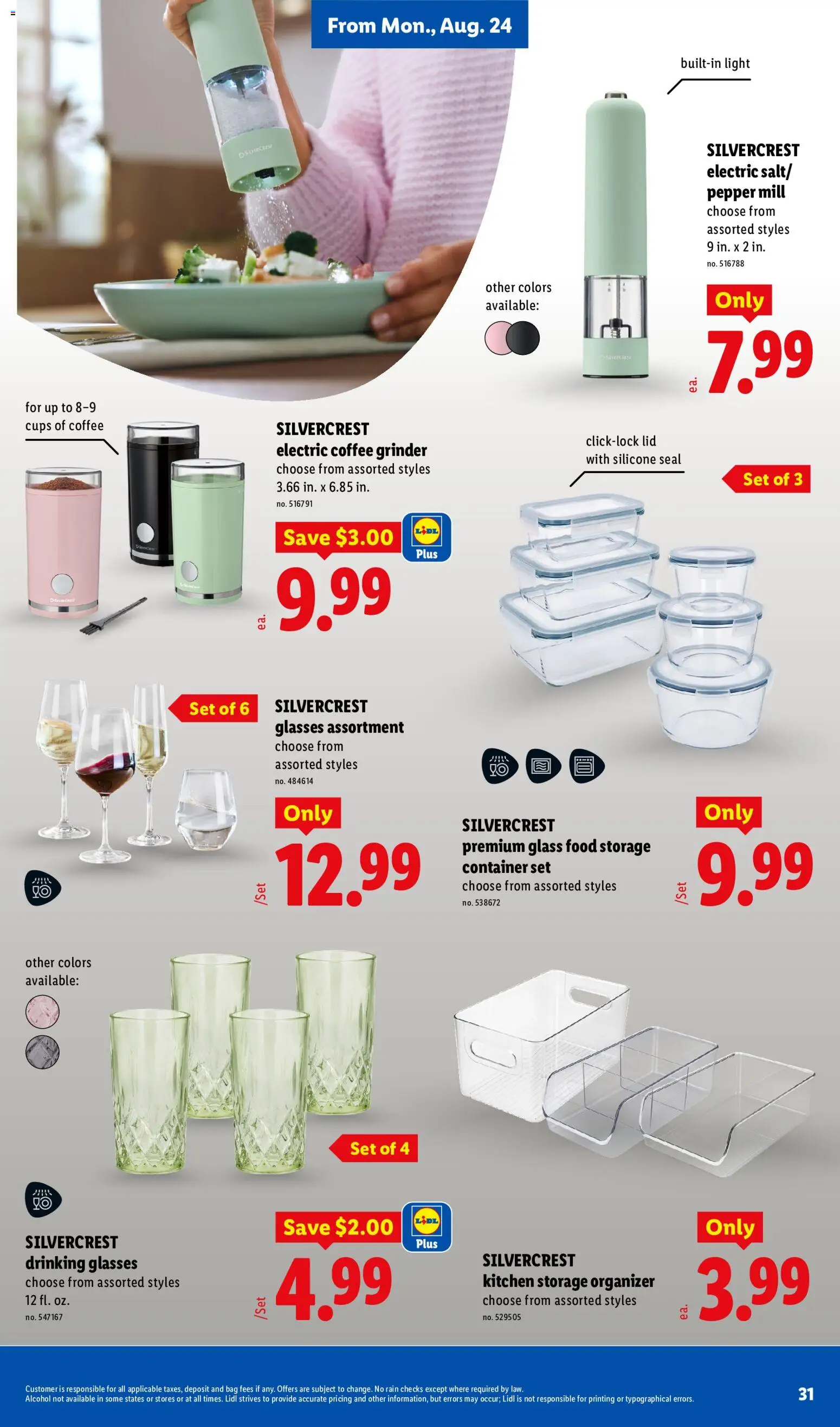 Lidl Weekly Ad - valid from 08/19/2026 | Page: 31 | Products: Coffee, Alcohol, Pepper, Coffee Grinder