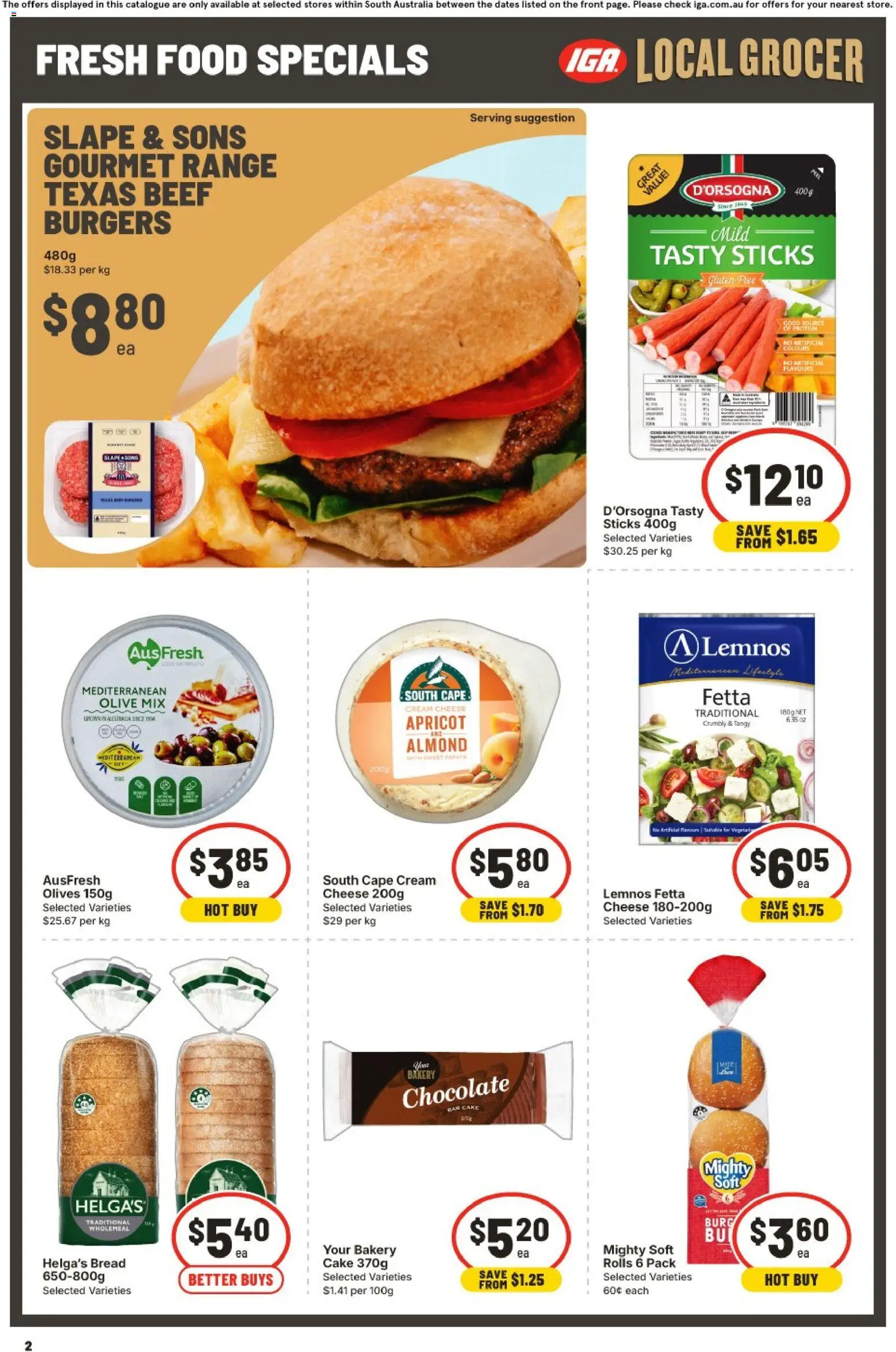 IGA catalogue - valid from 30/09/2026 | Page: 2 | Products: Peel, Beef, Olives, Bakery